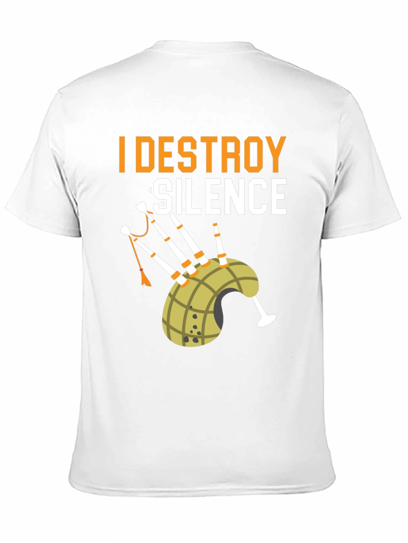 I Destroy Silence Bagpipe Graphic Tee