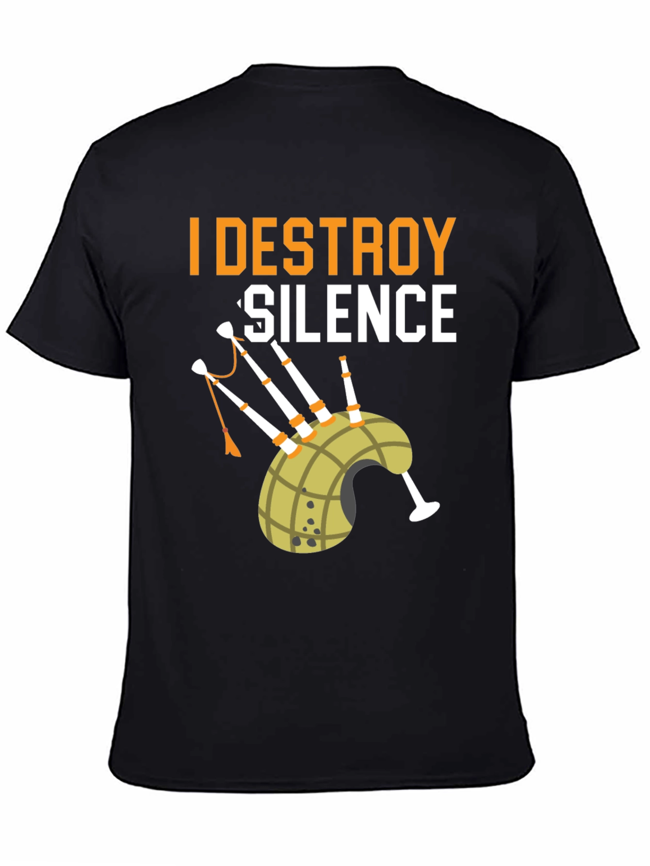 I Destroy Silence Bagpipe Graphic Tee
