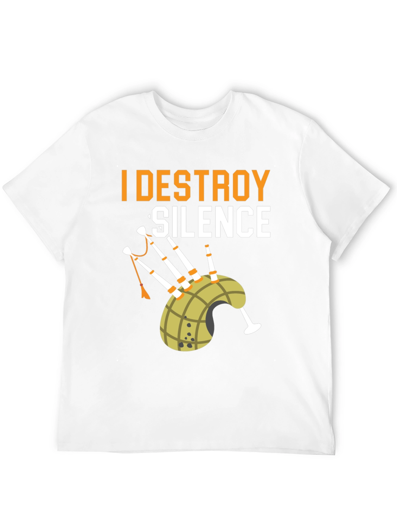 I Destroy Silence Bagpipe Graphic Tee