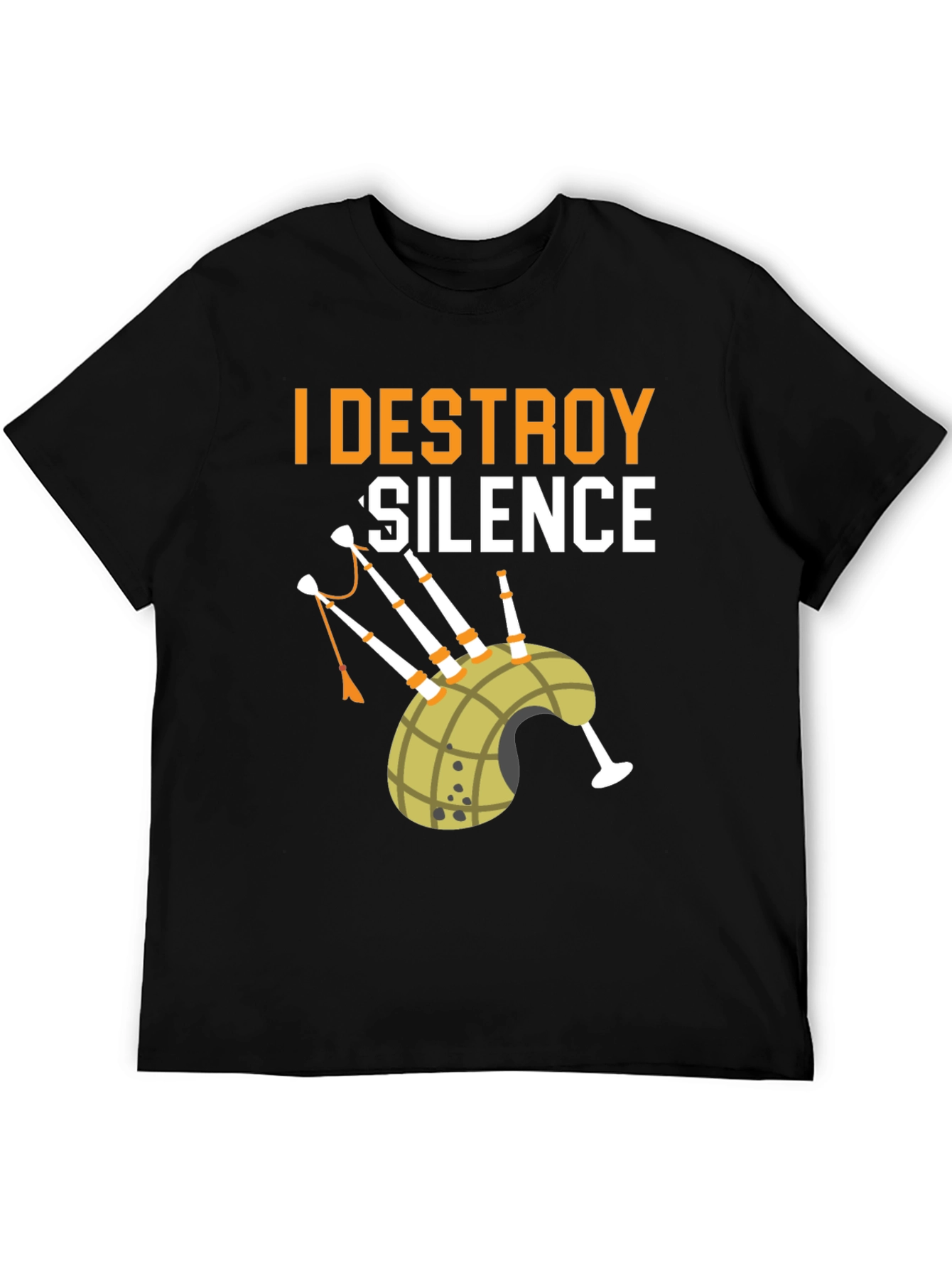 I Destroy Silence Bagpipe Graphic Tee