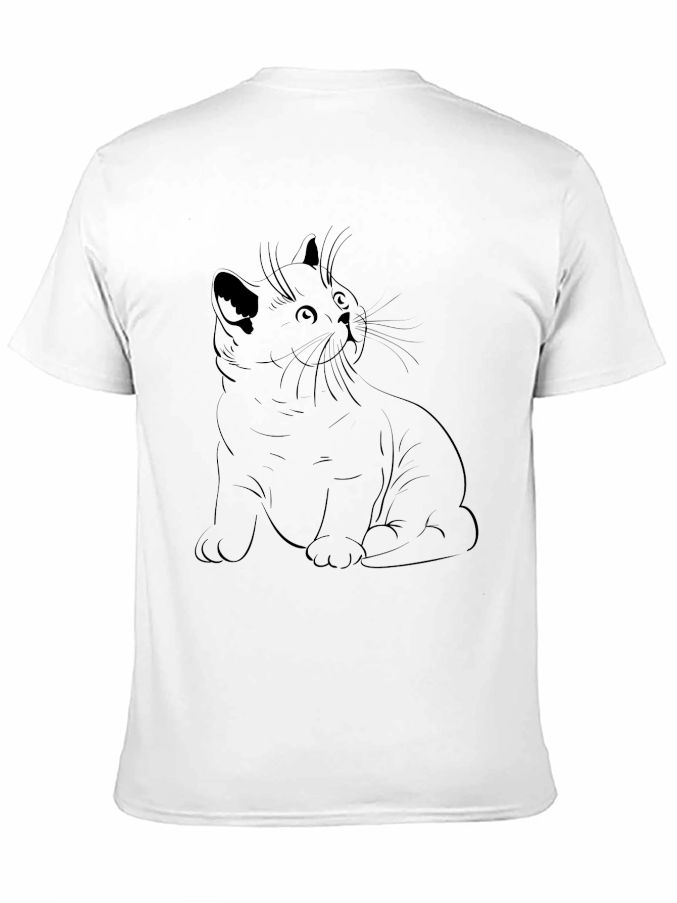 Black Cat Outline Graphic Tee | Modern Unisex Fit