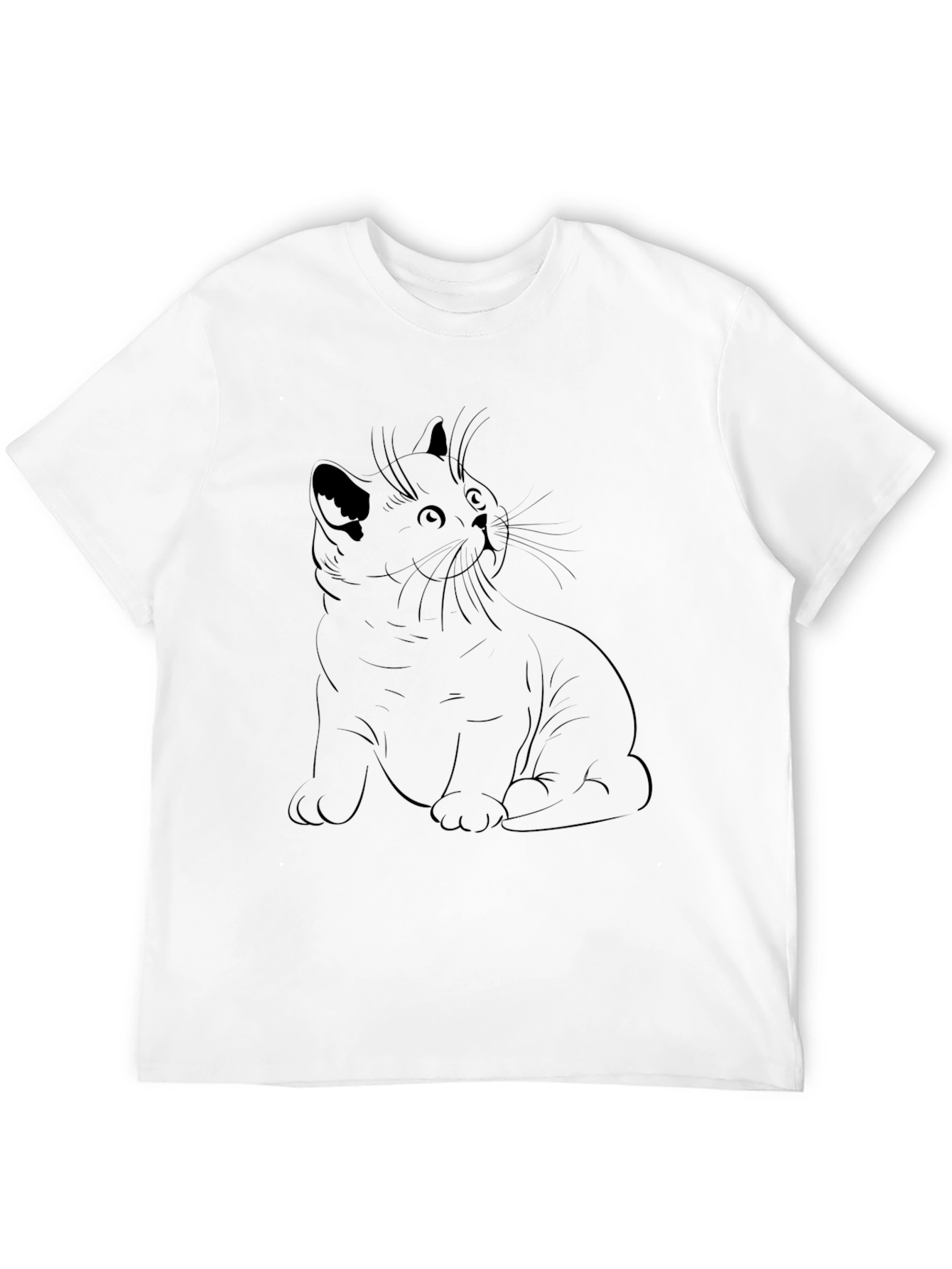 Black Cat Outline Graphic Tee | Modern Unisex Fit