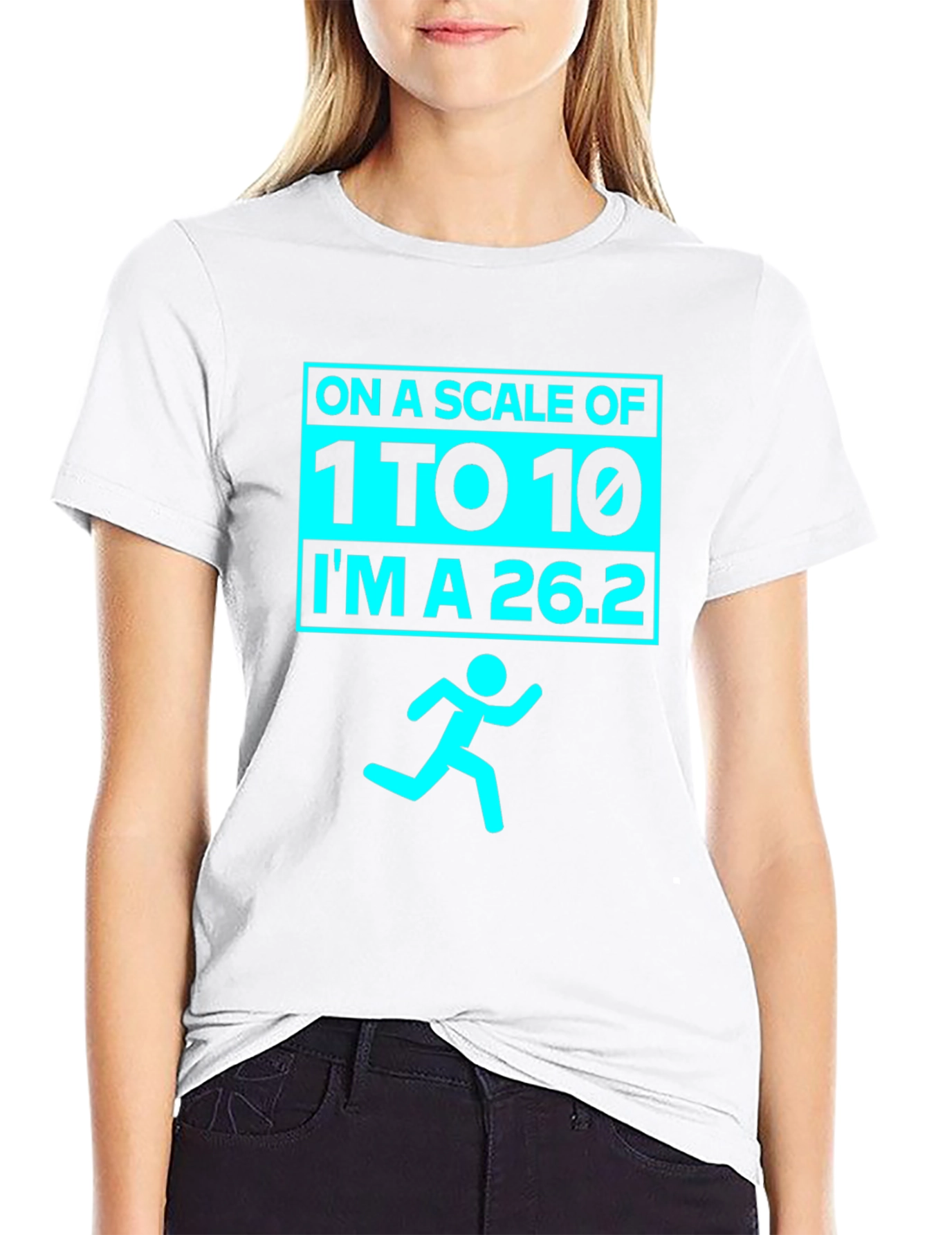 Marathoners Humor Tee - Running Scale 26.2