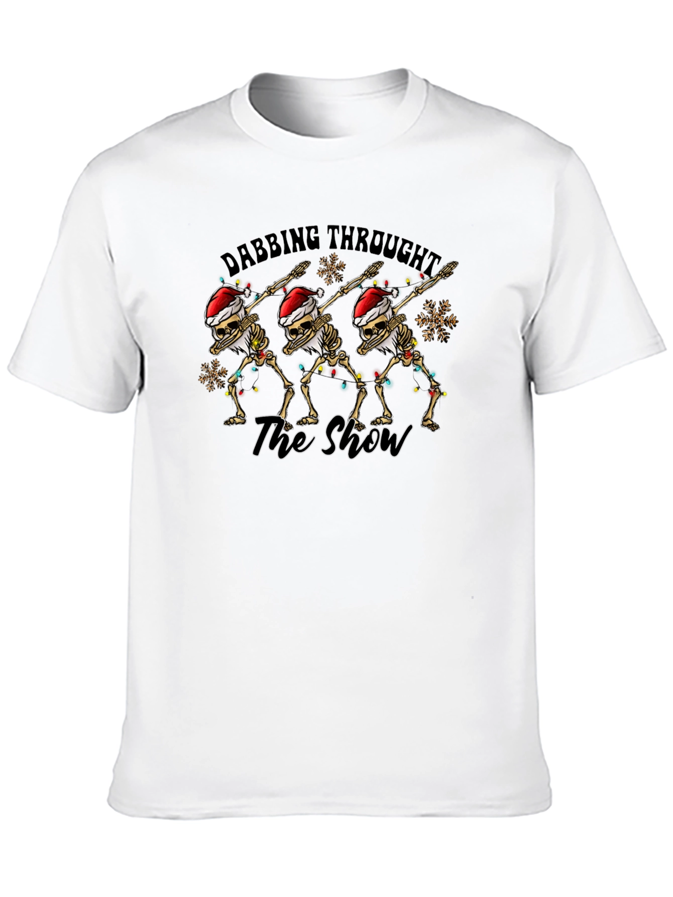Dabbing Skeletons Christmas Graphic Tee
