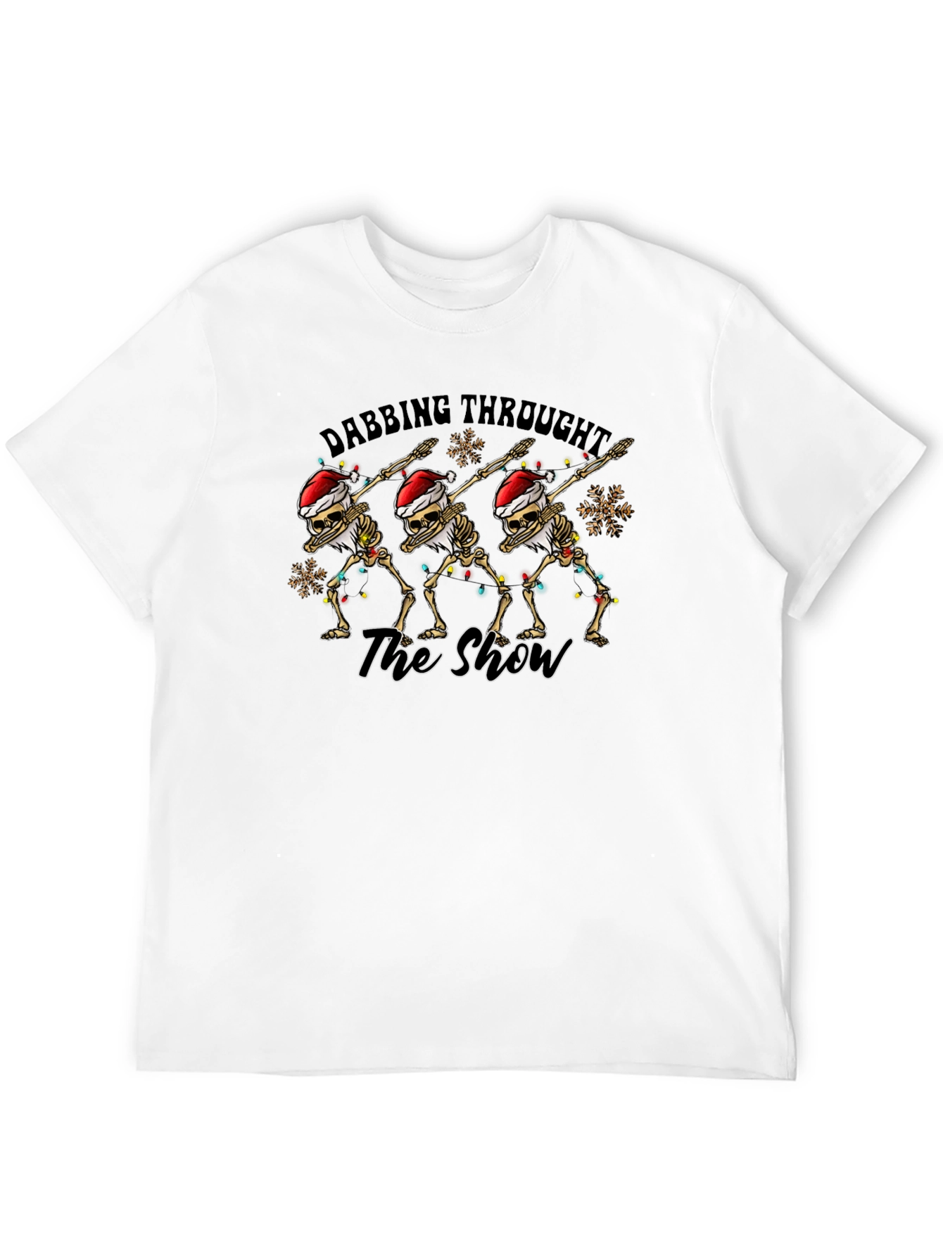 Dabbing Skeletons Christmas Graphic Tee