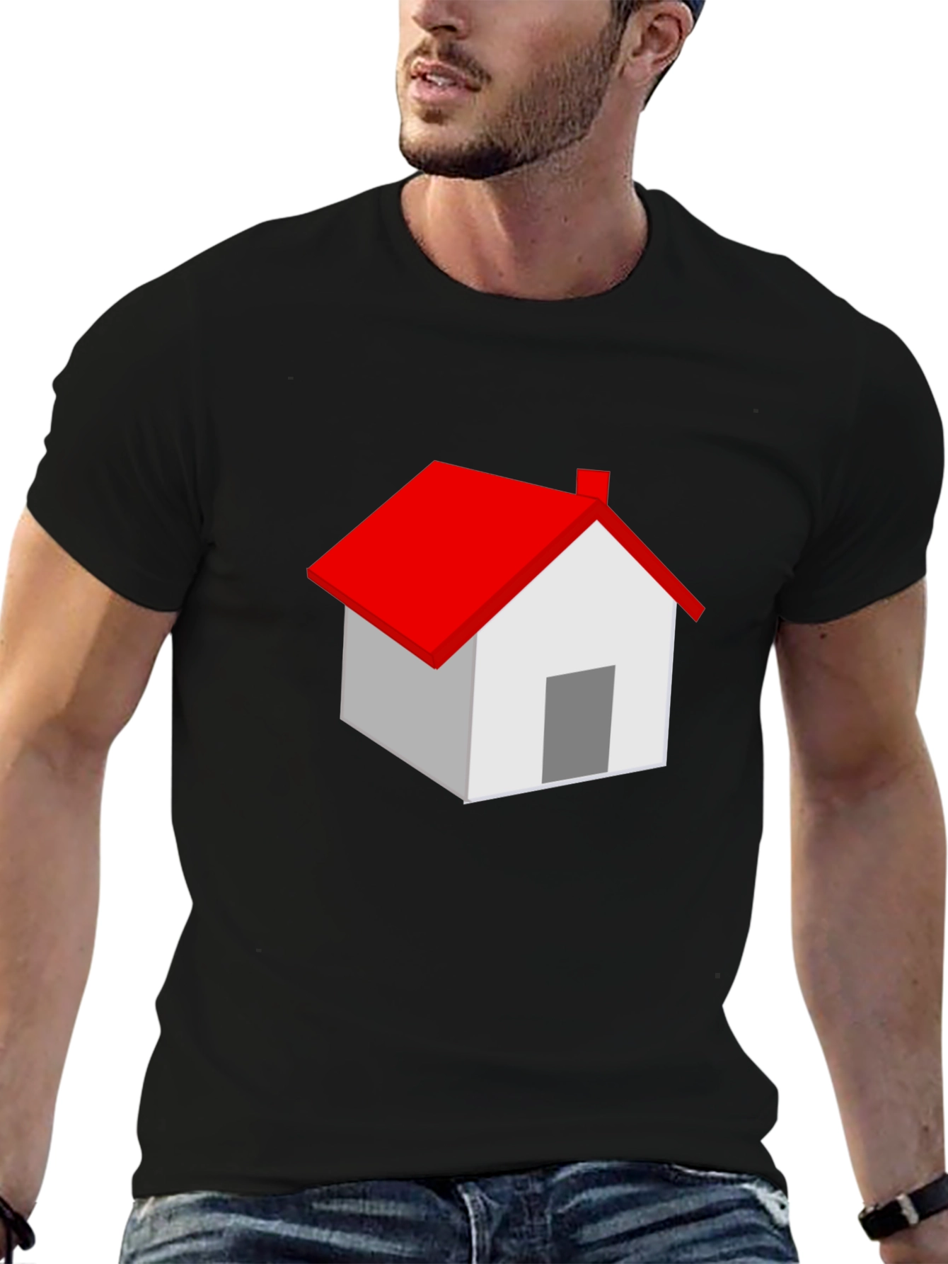 House Graphic Black T-Shirt