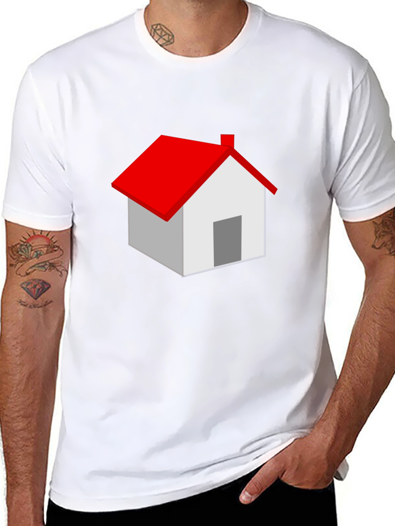 House Graphic Black T-Shirt