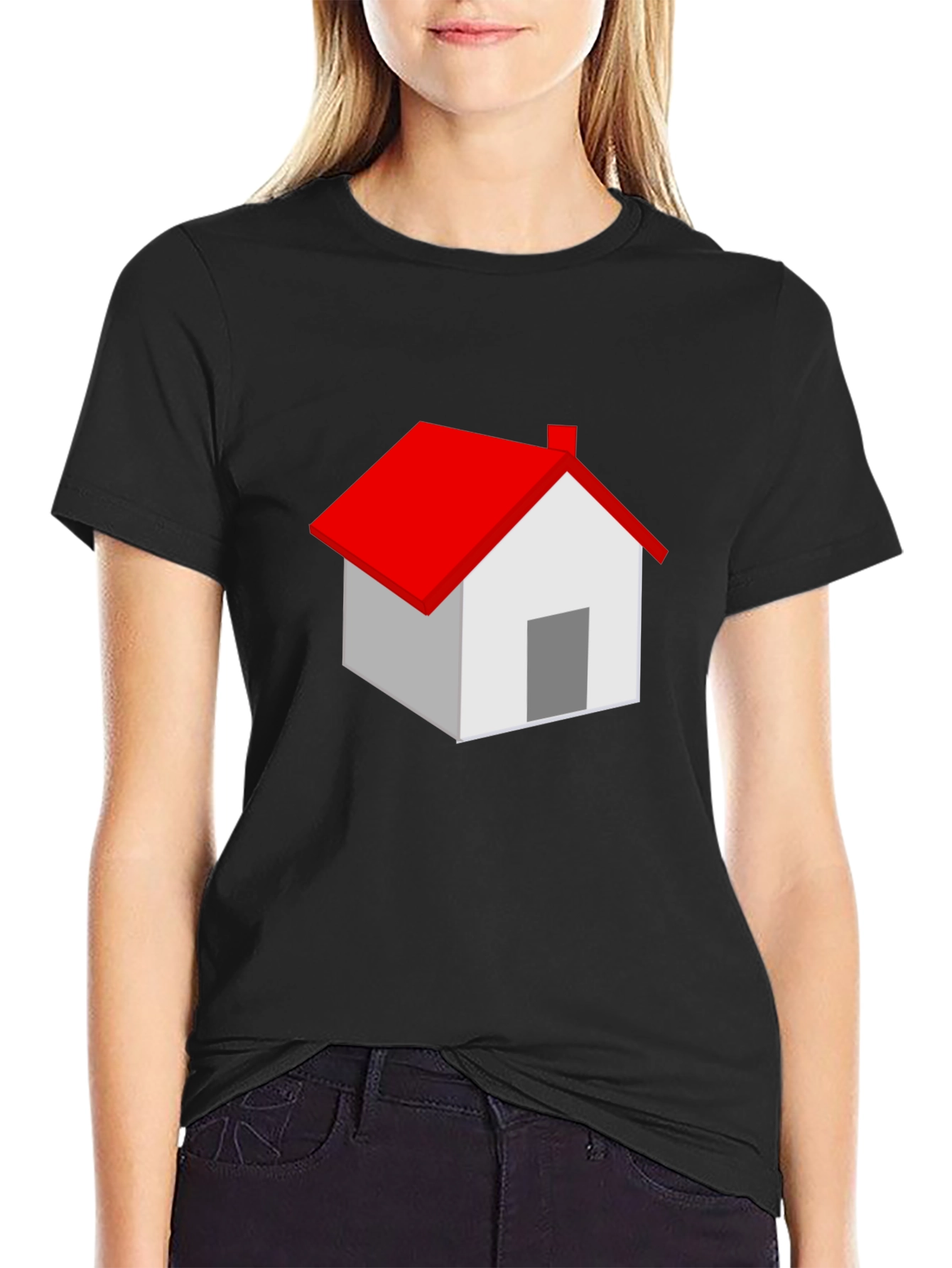House Graphic Black T-Shirt