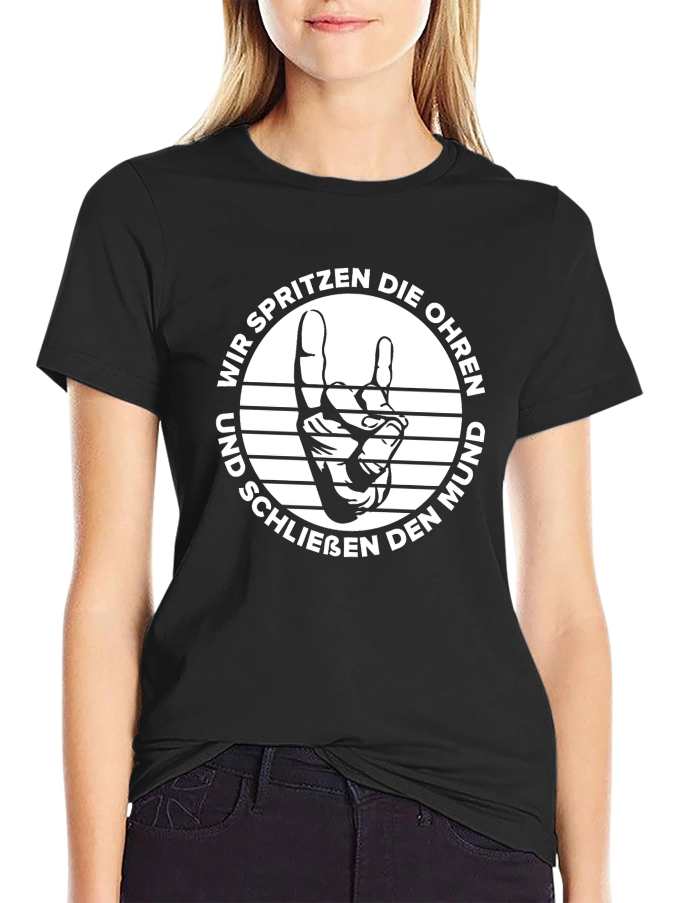 German Rock On T-Shirt - Wir Spritzen Die Ohren
