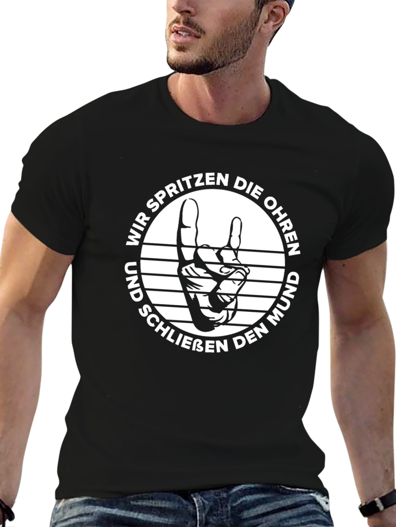 German Rock On T-Shirt - Wir Spritzen Die Ohren
