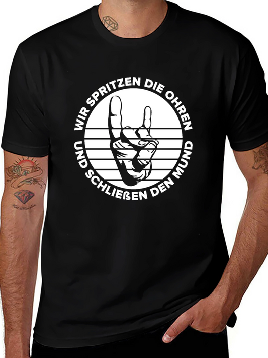 German Rock On T-Shirt - Wir Spritzen Die Ohren