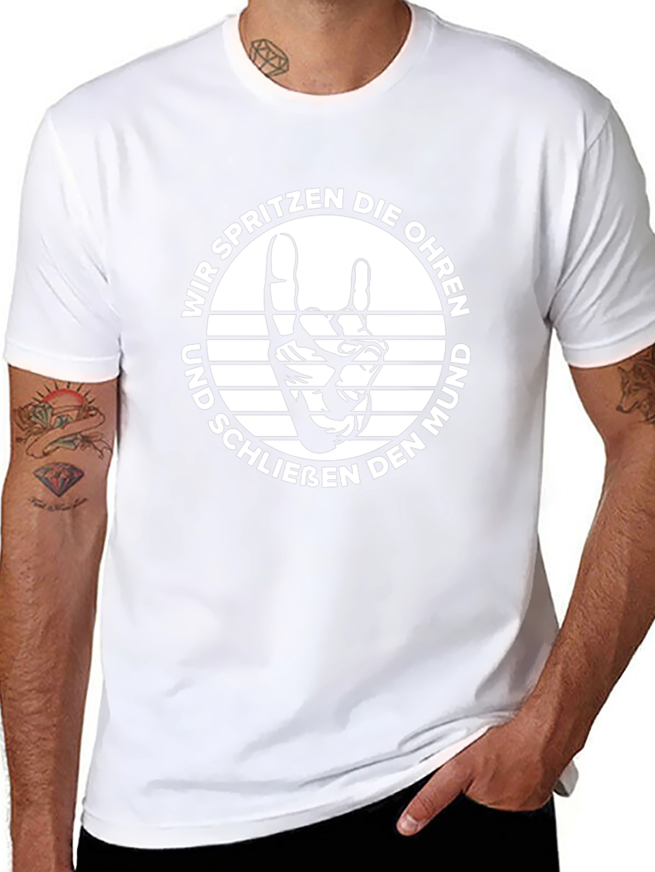 German Rock On T-Shirt - Wir Spritzen Die Ohren