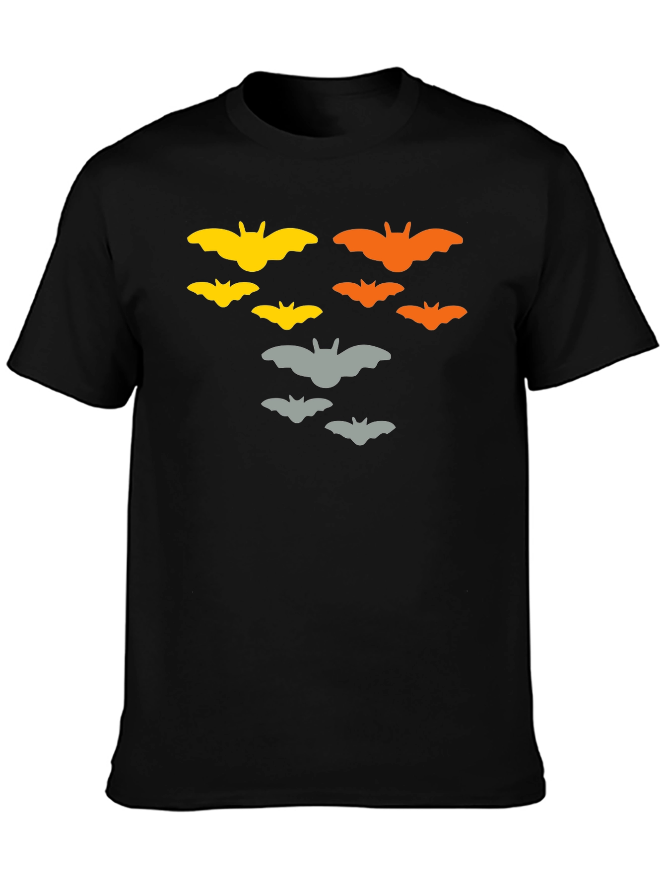 Halloween Bat Graphic T-Shirt - Mens Black Tee