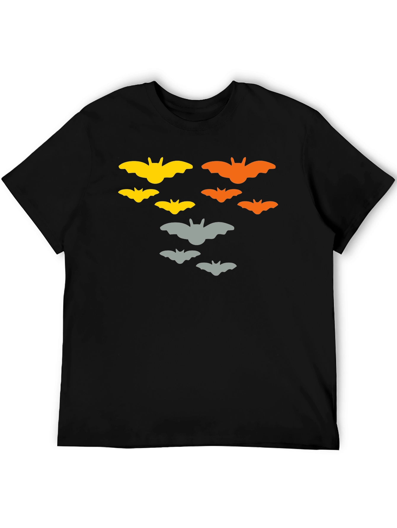 Halloween Bat Graphic T-Shirt - Mens Black Tee