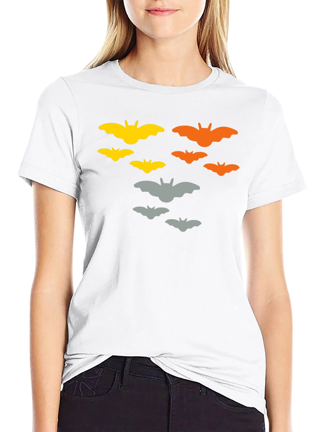 Halloween Bat Graphic T-Shirt - Mens Black Tee