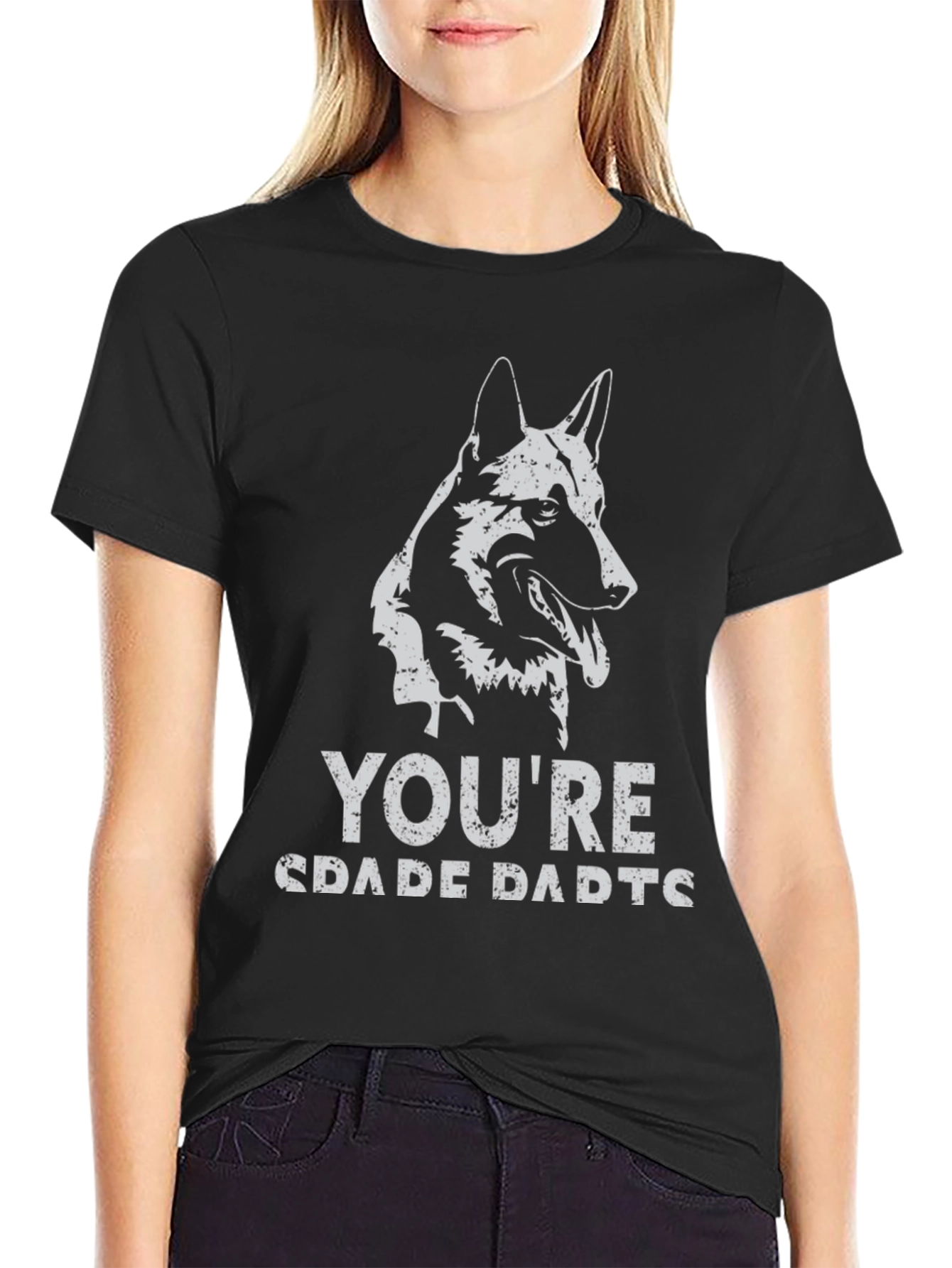 German Shepherd Dad Graphic Tee - Black