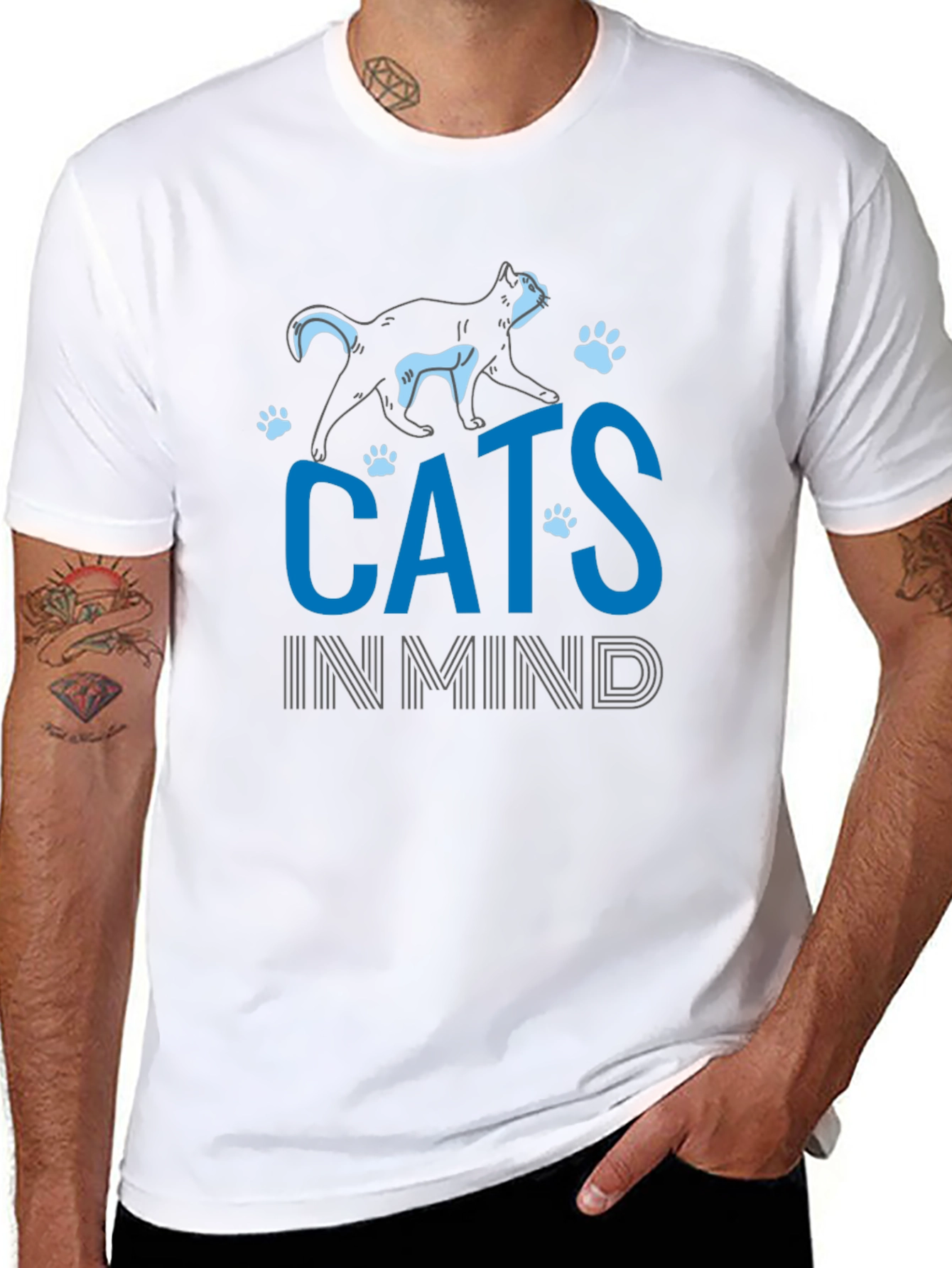 Cats In Mind T-Shirt - Black