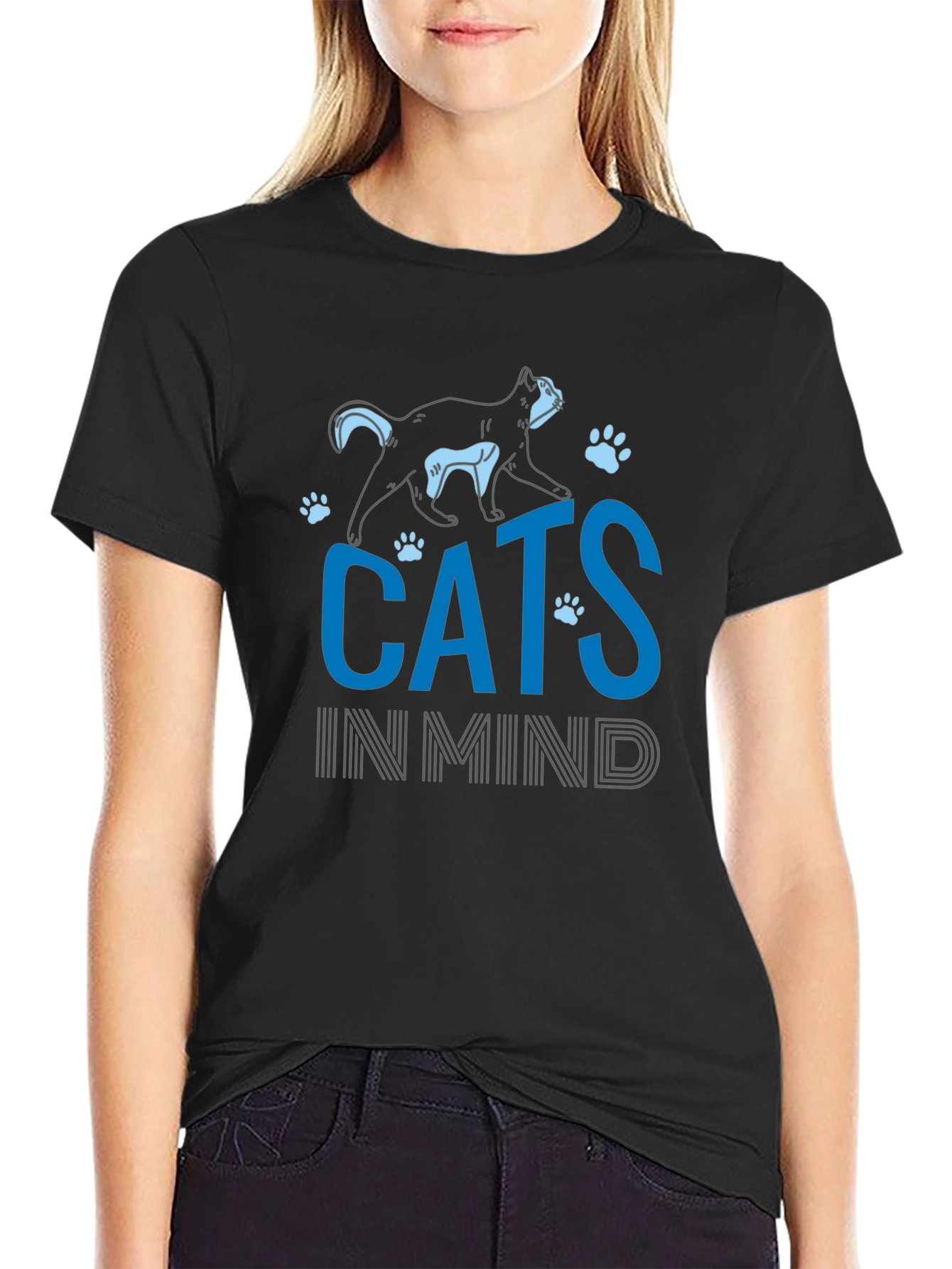 Cats In Mind T-Shirt - Black