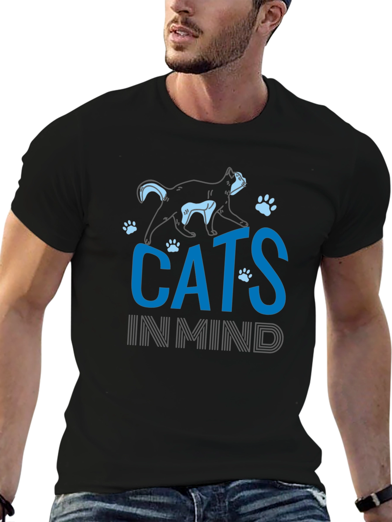 Cats In Mind T-Shirt - Black