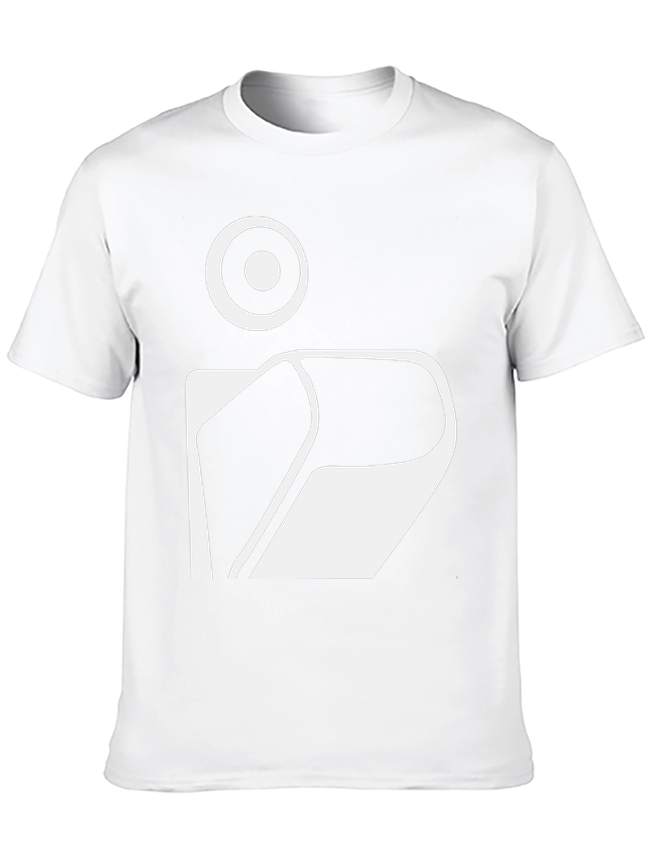 Modern Graphic Tee - Abstract White Print on Black