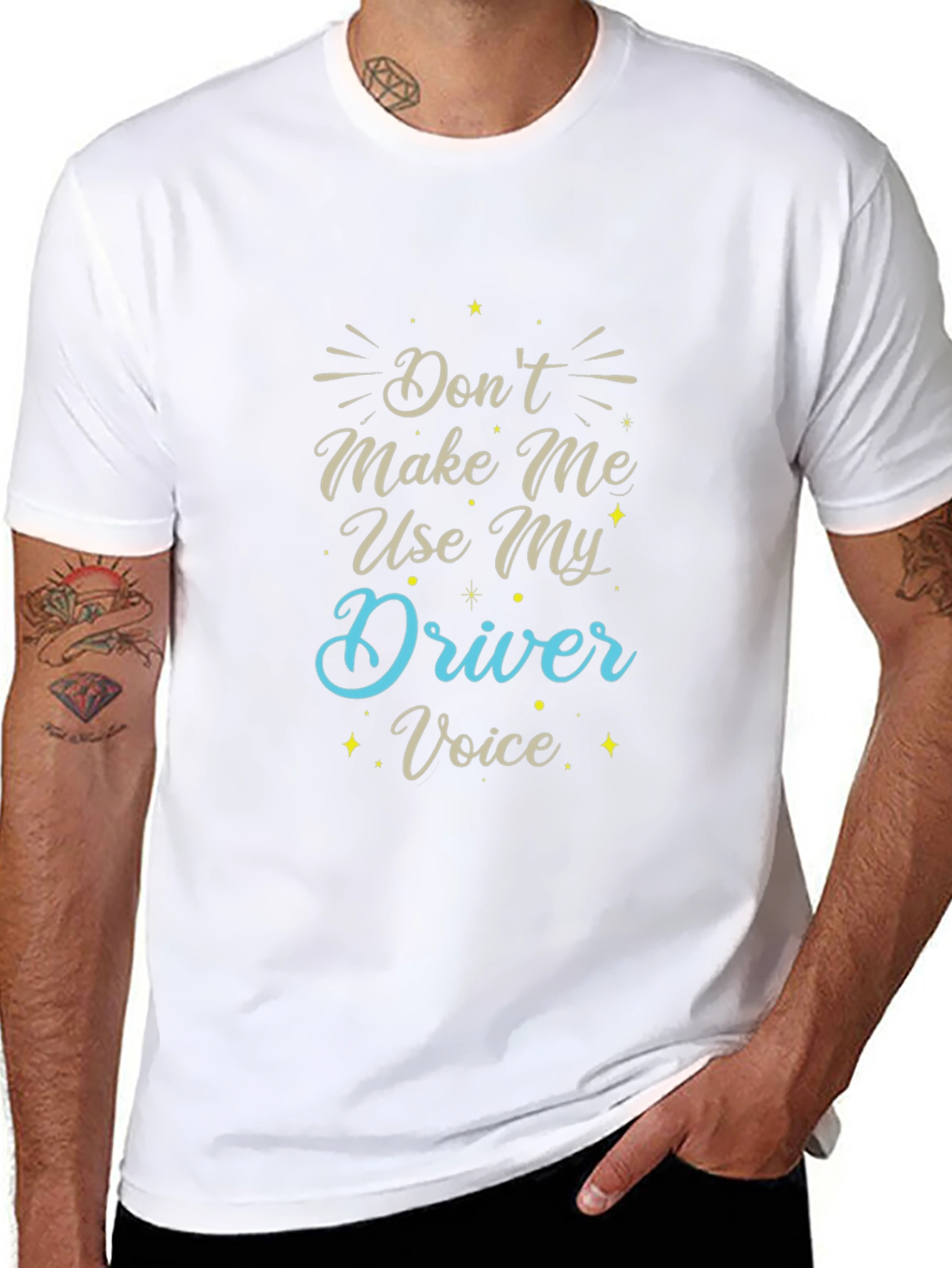 Dont Make Me Use My Driver Voice Black T-Shirt