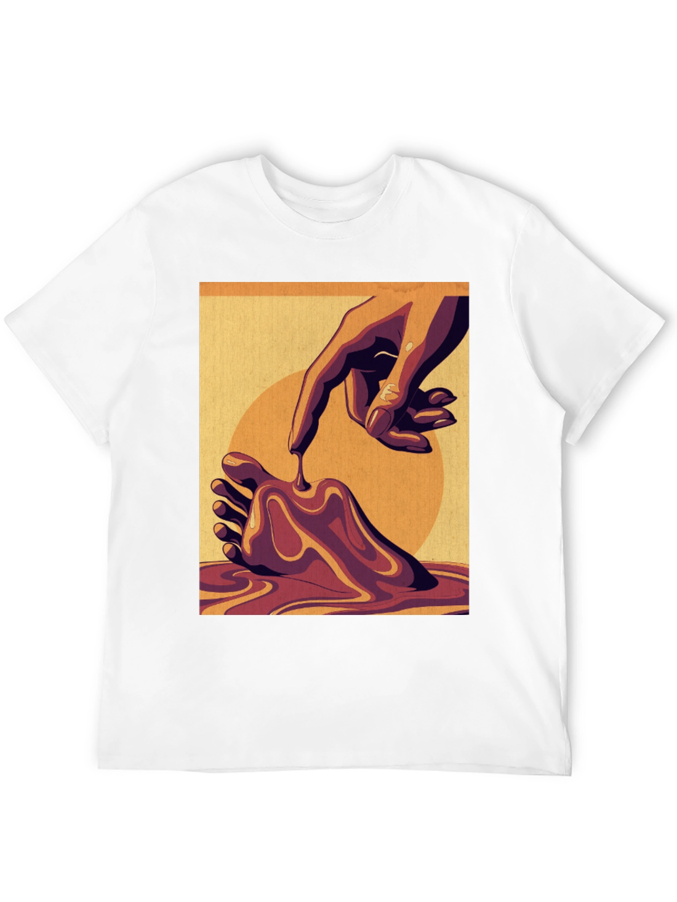 Abstract Art Graphic Print Black Tee