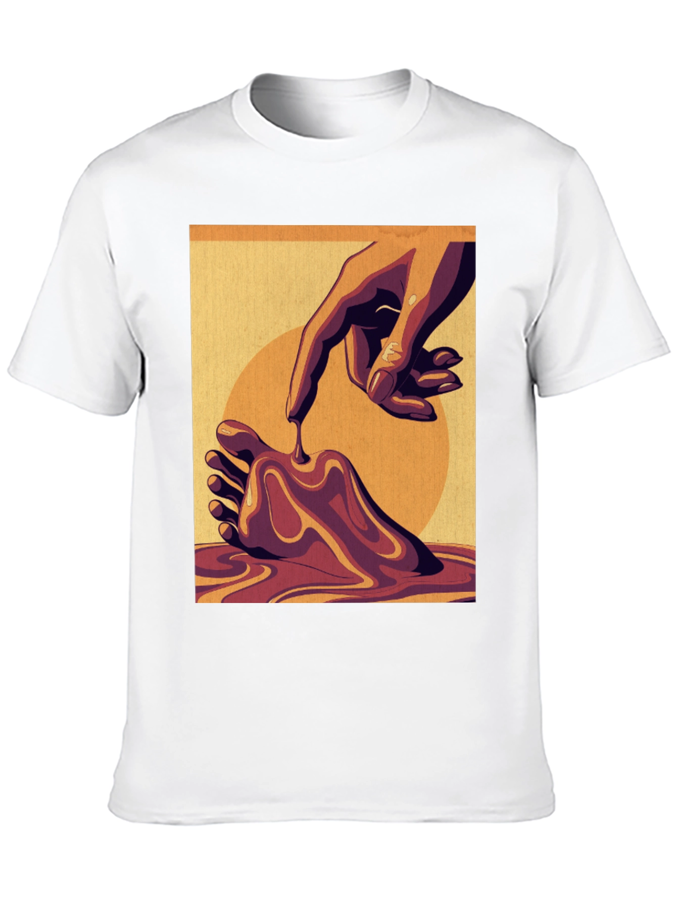 Abstract Art Graphic Print Black Tee