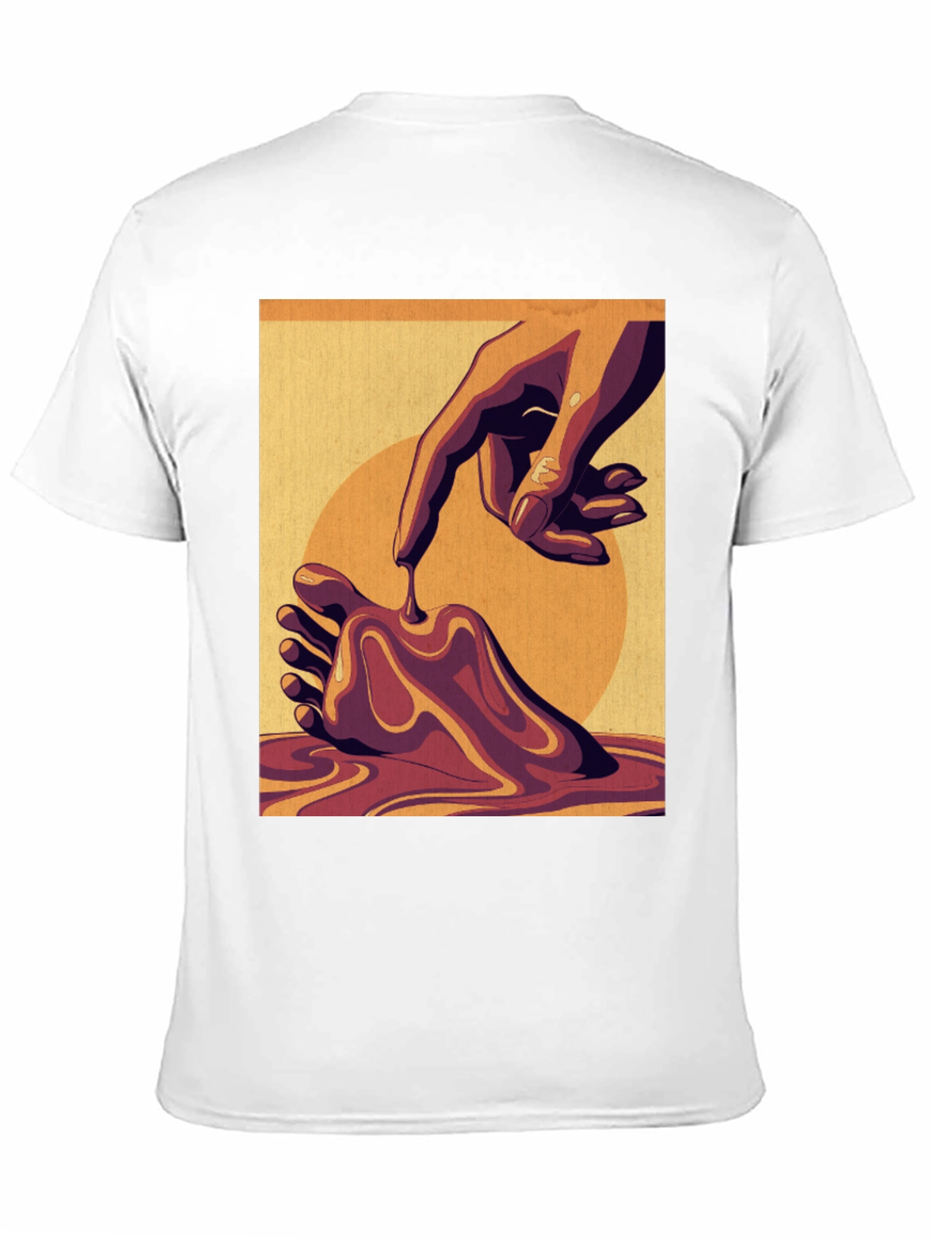 Abstract Art Graphic Print Black Tee
