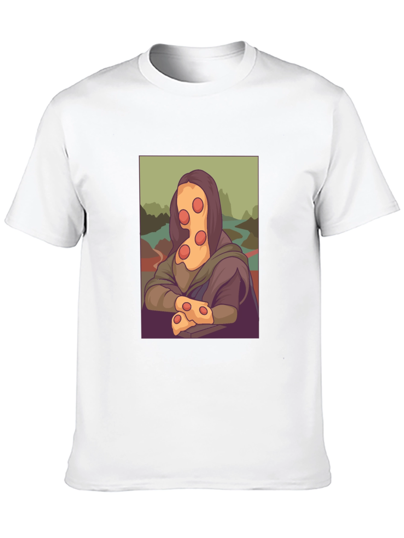 Pizza Mona Lisa Black T-Shirt