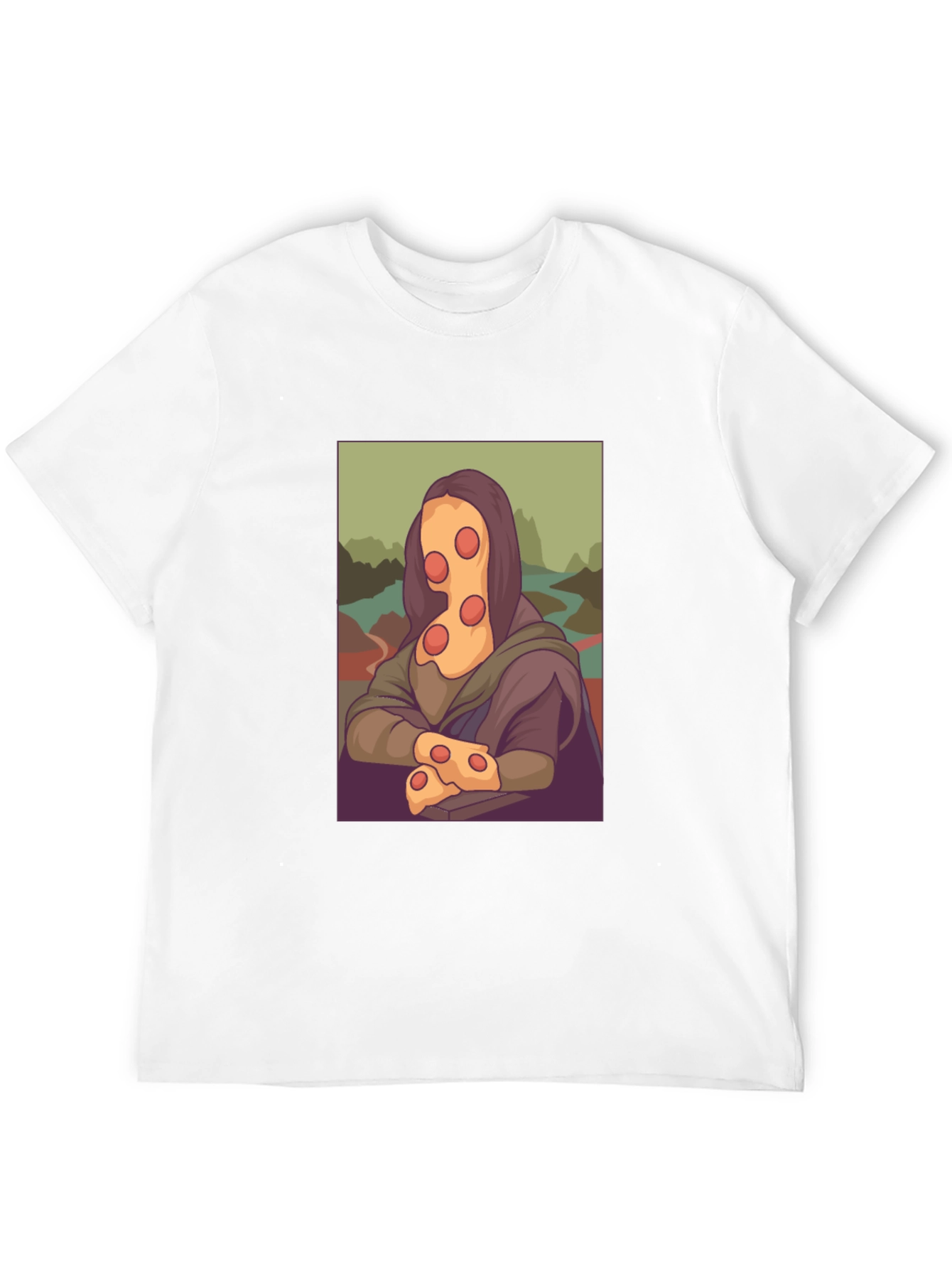 Pizza Mona Lisa Black T-Shirt