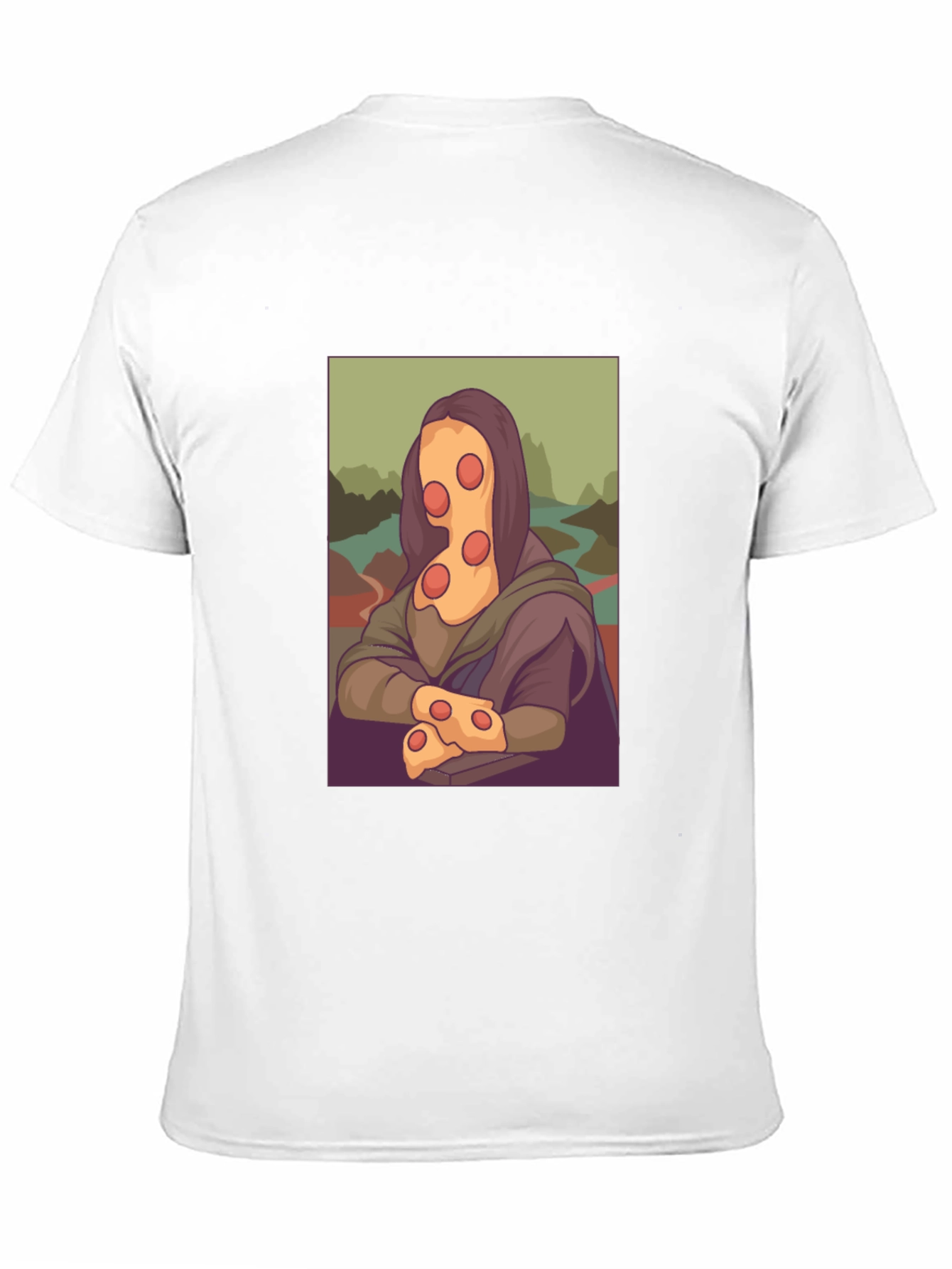 Pizza Mona Lisa Black T-Shirt