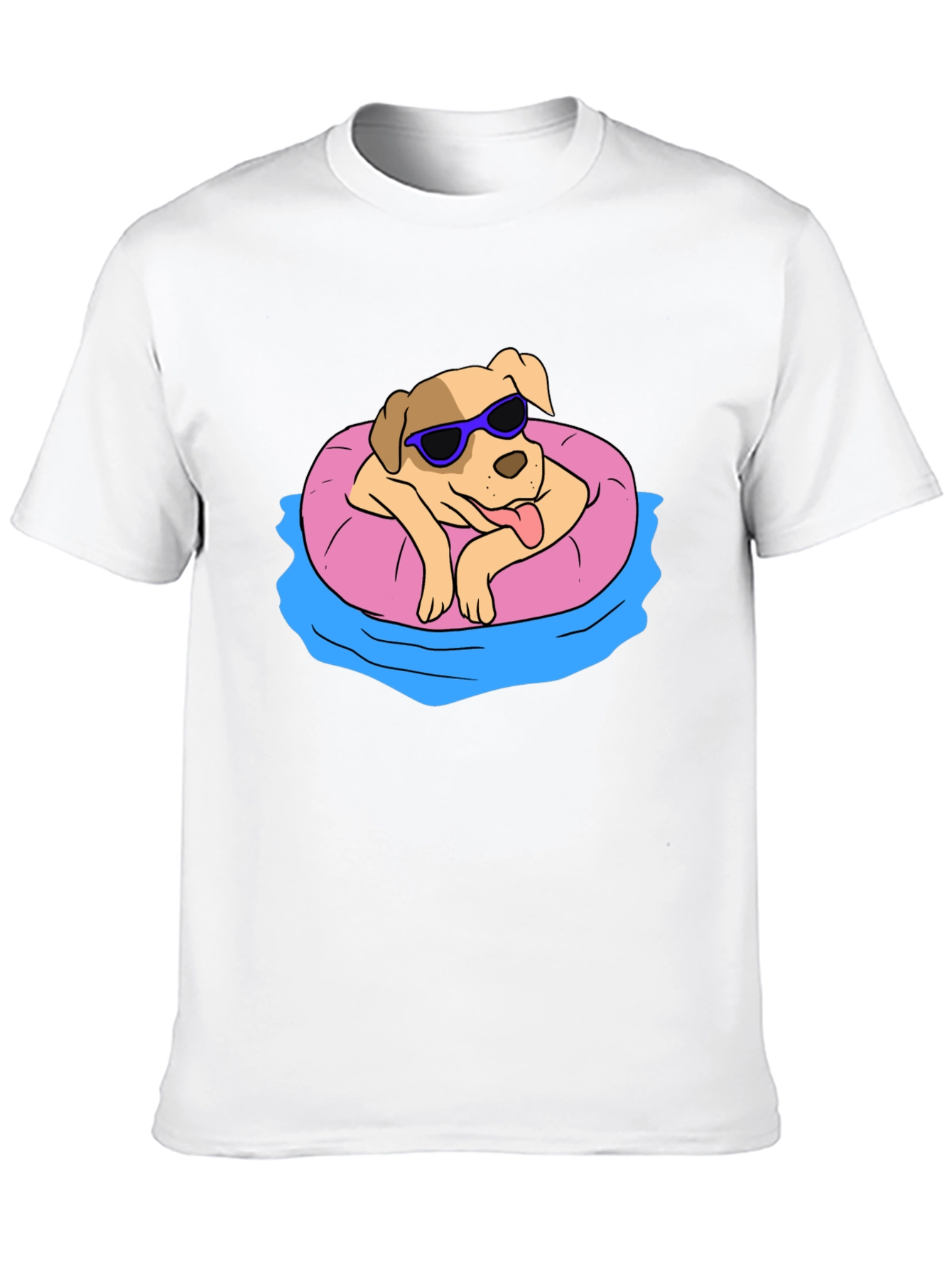 Cool Dog in Pool Float T-Shirt