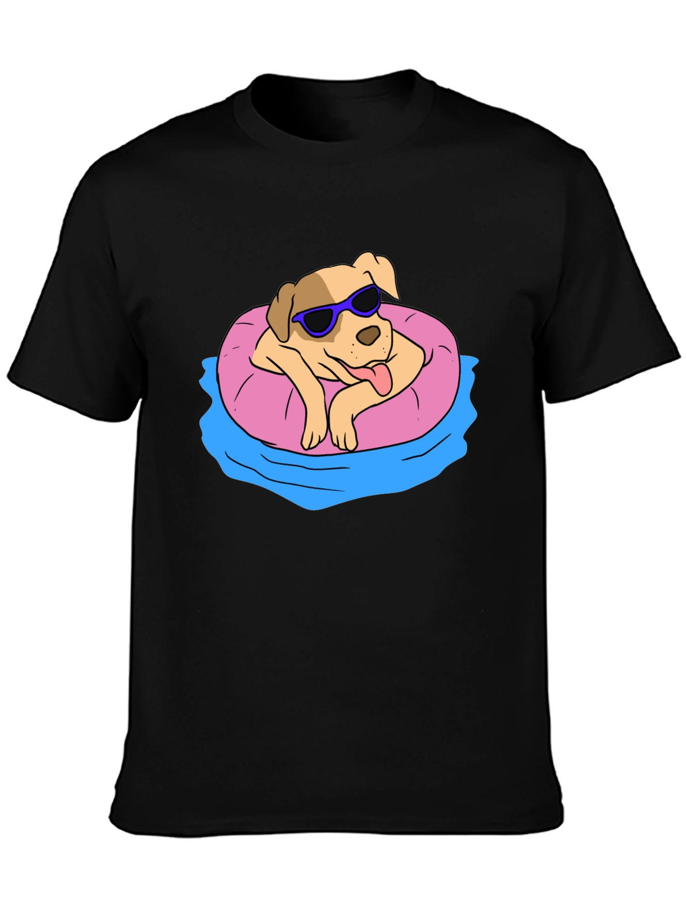 Cool Dog in Pool Float T-Shirt