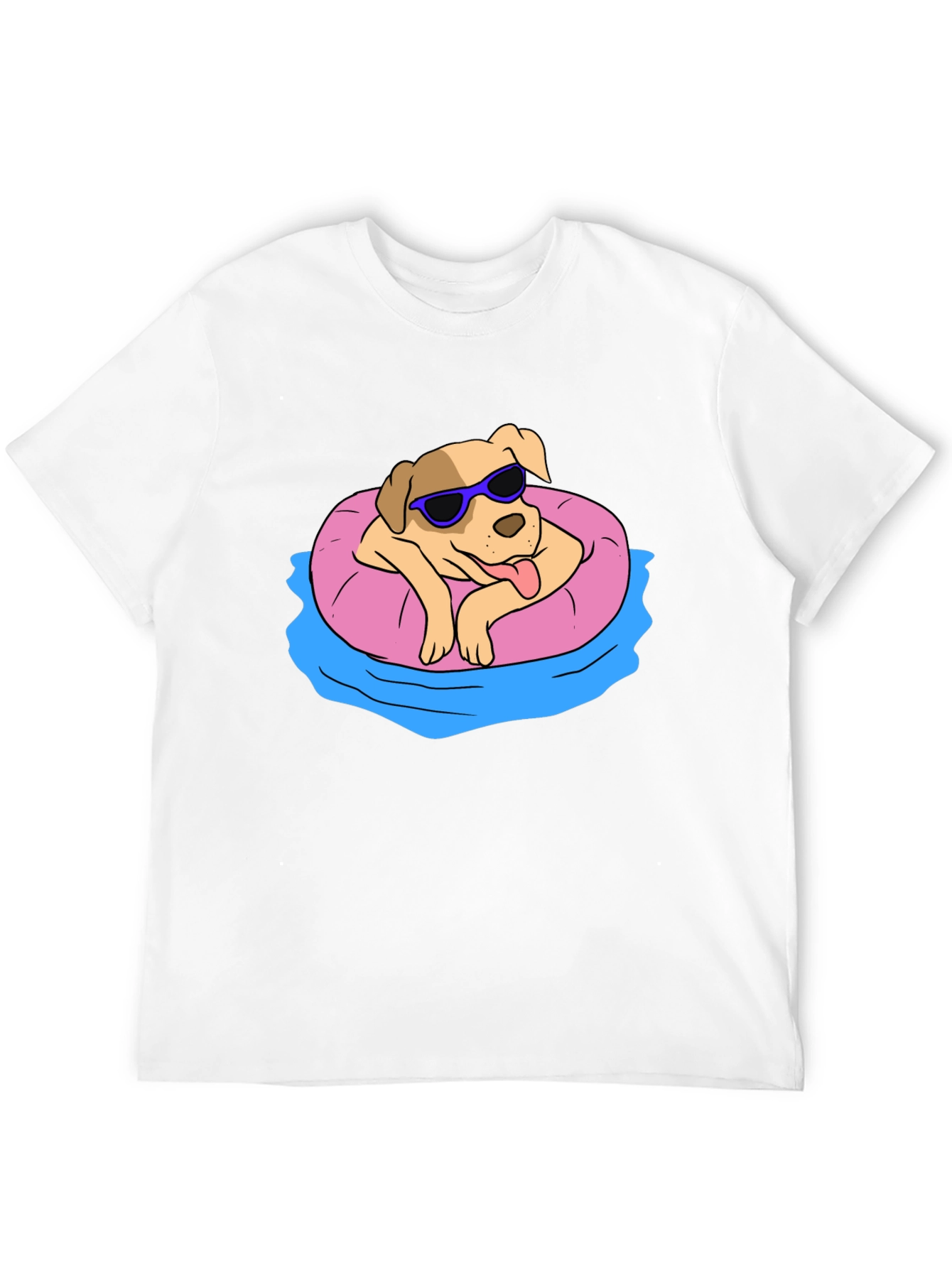 Cool Dog in Pool Float T-Shirt