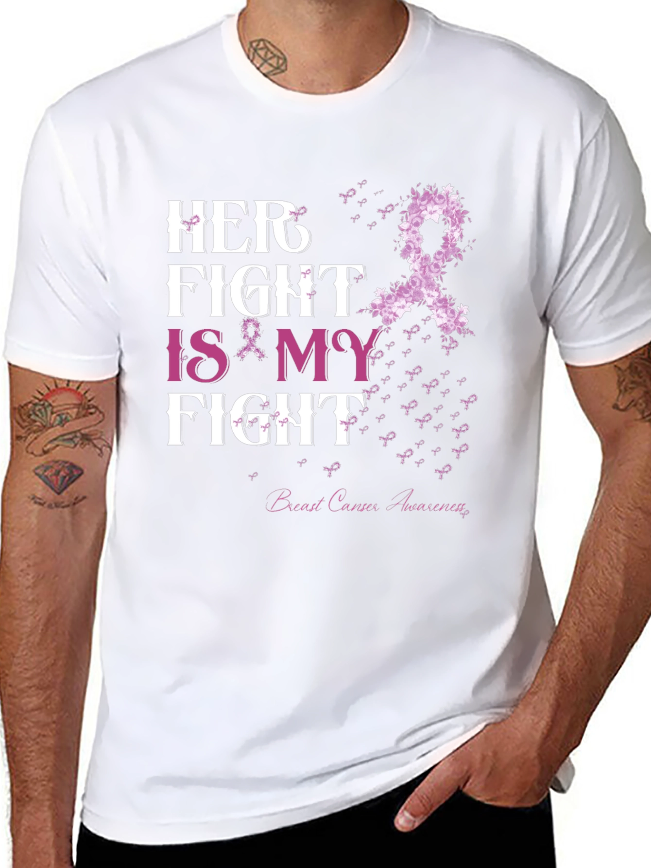 Her Fight is My Fight T-Shirt Breast Cancer Awareness