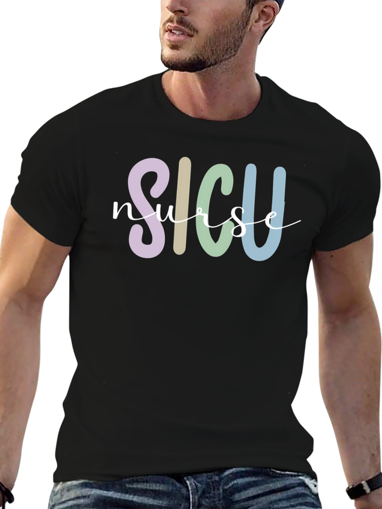 SICU Nurse Graphic T-Shirt - Comfortable Cotton Tee