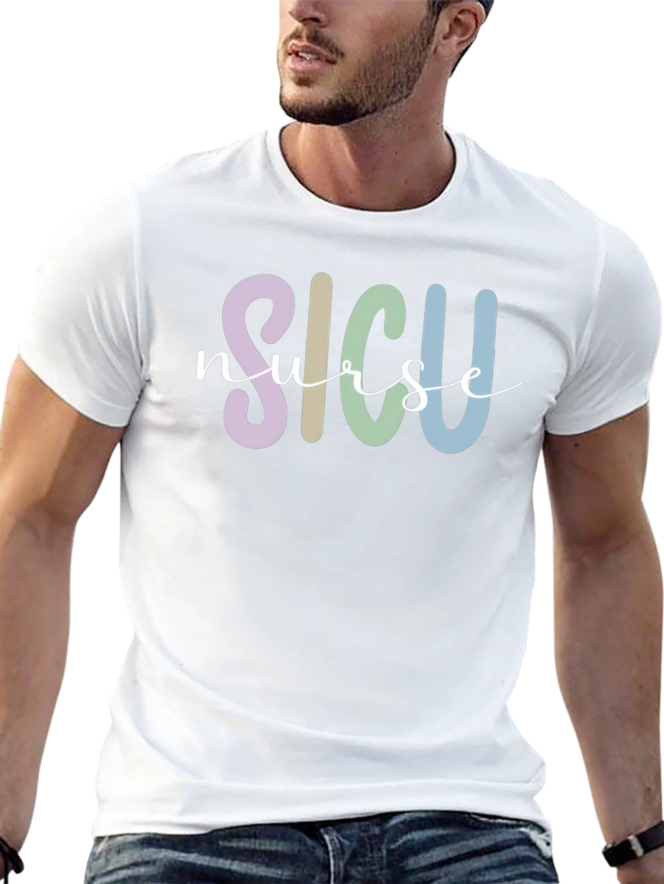 SICU Nurse Graphic T-Shirt - Comfortable Cotton Tee