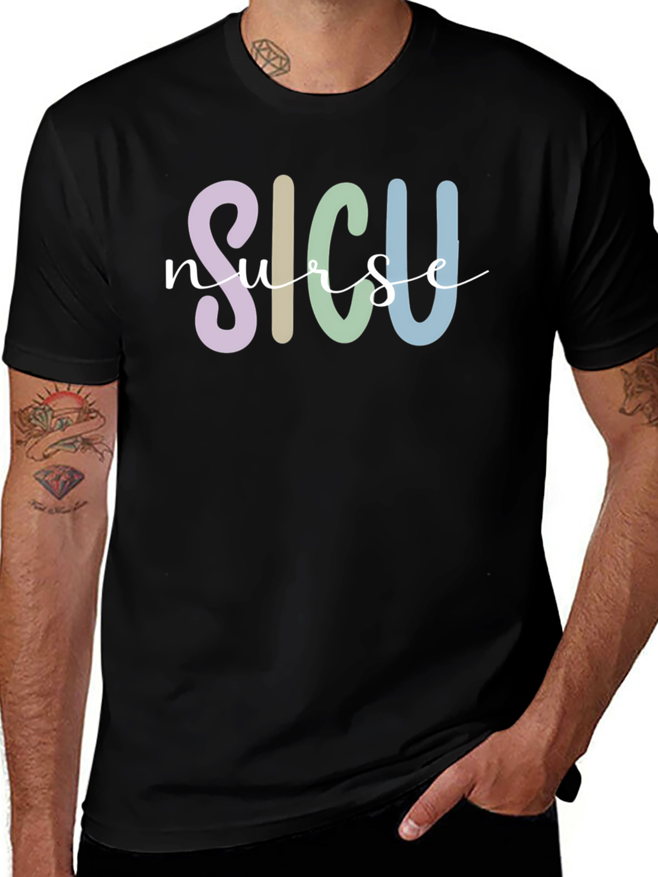 SICU Nurse Graphic T-Shirt - Comfortable Cotton Tee