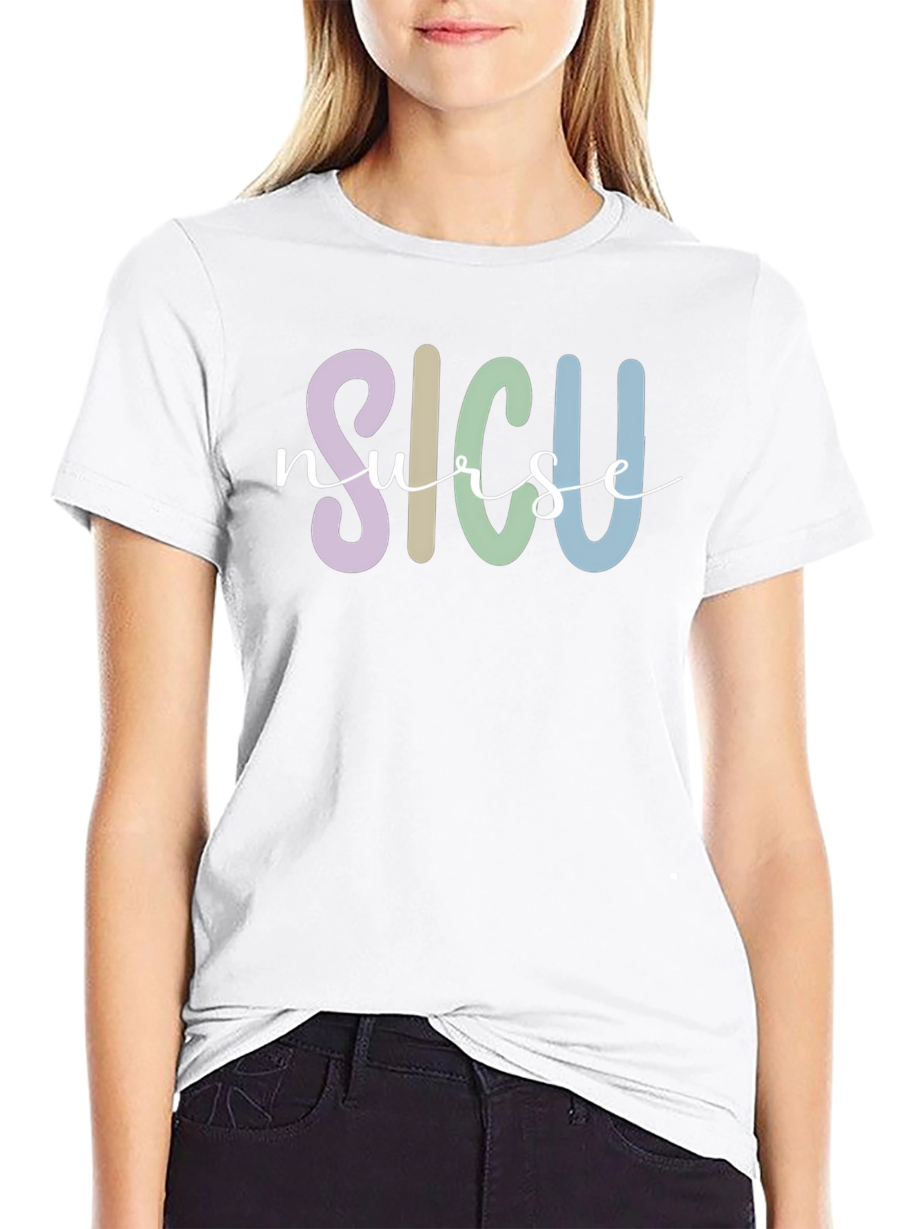SICU Nurse Graphic T-Shirt - Comfortable Cotton Tee