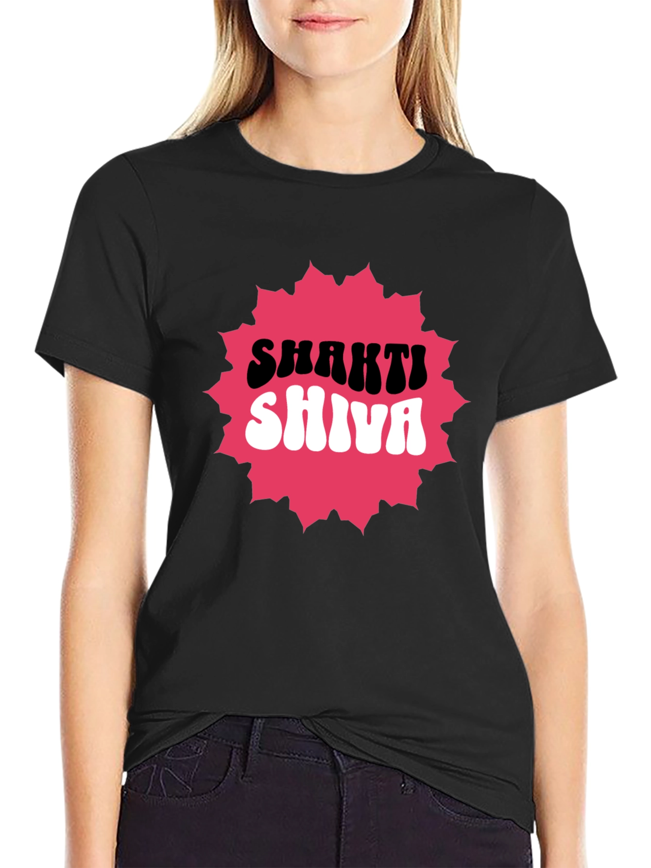 Shakti Shiva Graphic Tee - Black Cotton Blend