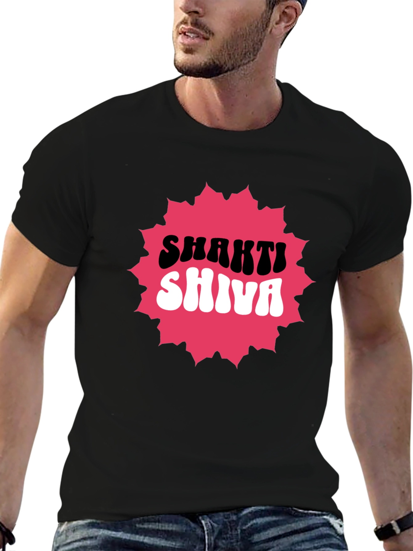 Shakti Shiva Graphic Tee - Black Cotton Blend