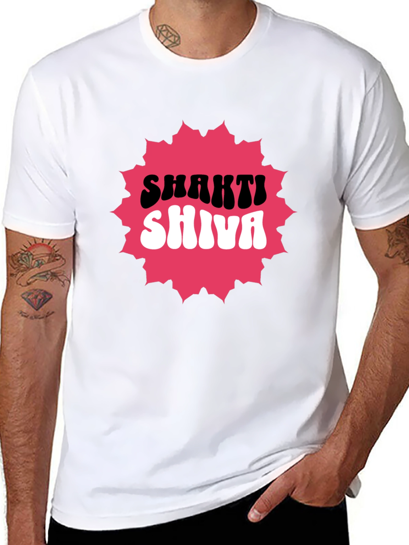 Shakti Shiva Graphic Tee - Black Cotton Blend