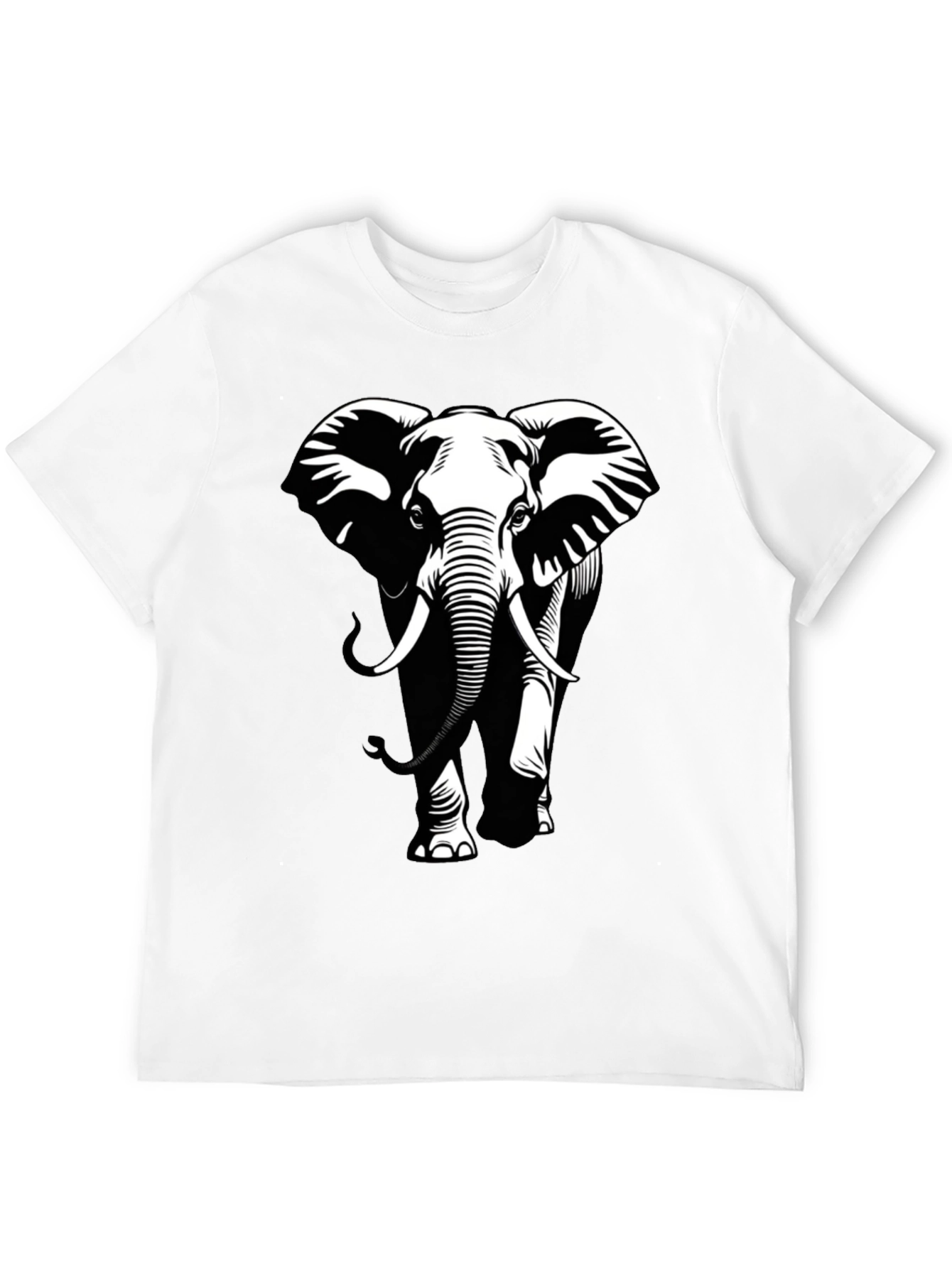Elephant Graphic Tee - Stylish Black Cotton T-Shirt