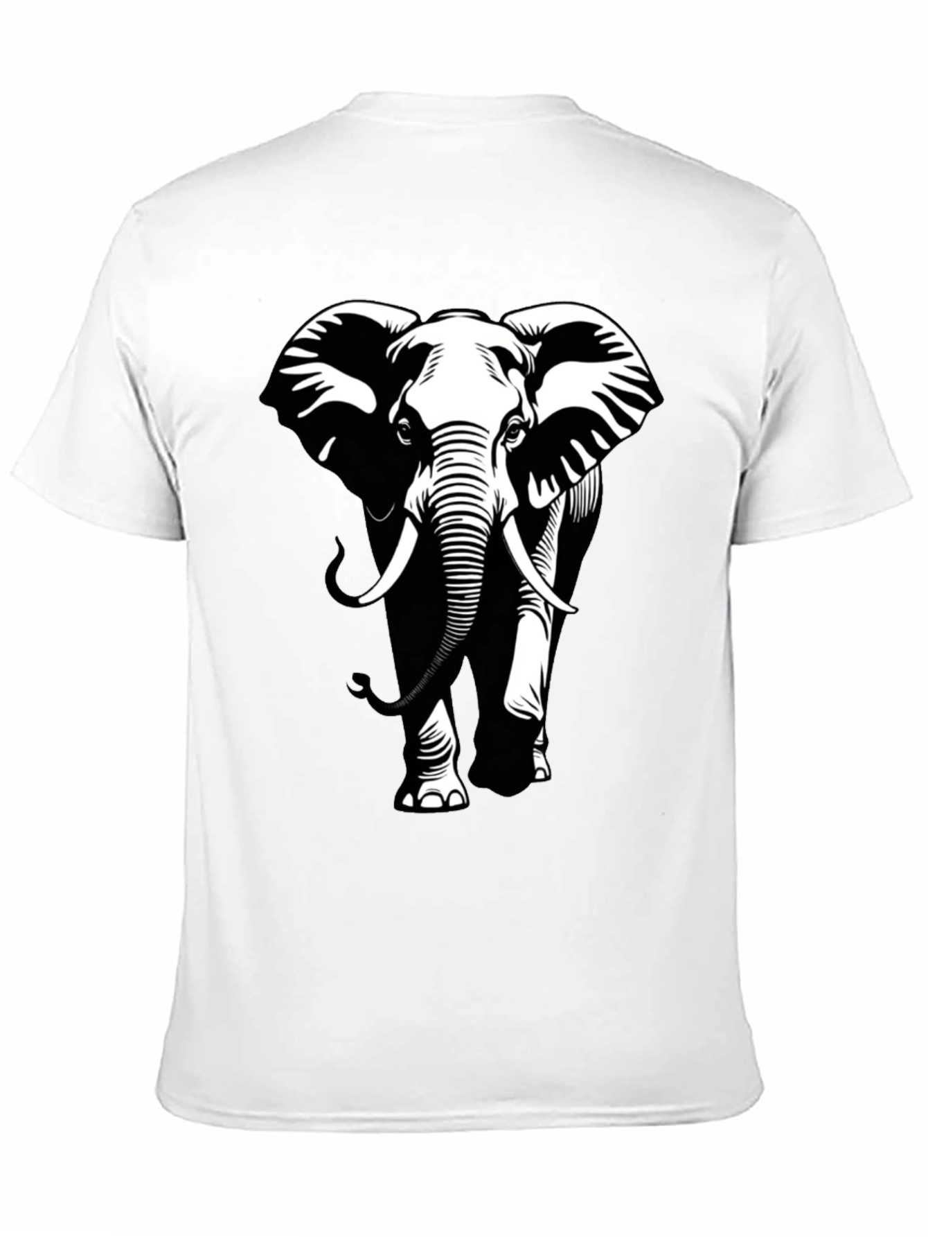 Elephant Graphic Tee - Stylish Black Cotton T-Shirt