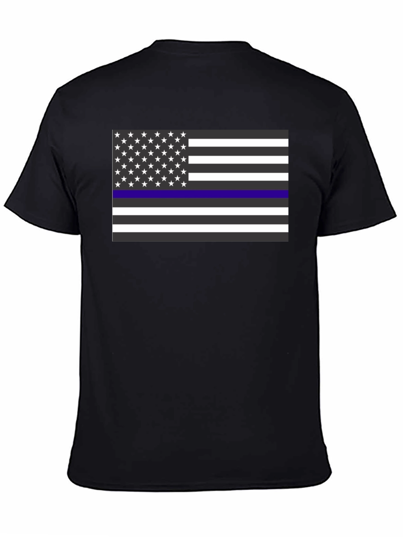 Thin Blue Line American Flag T-Shirt