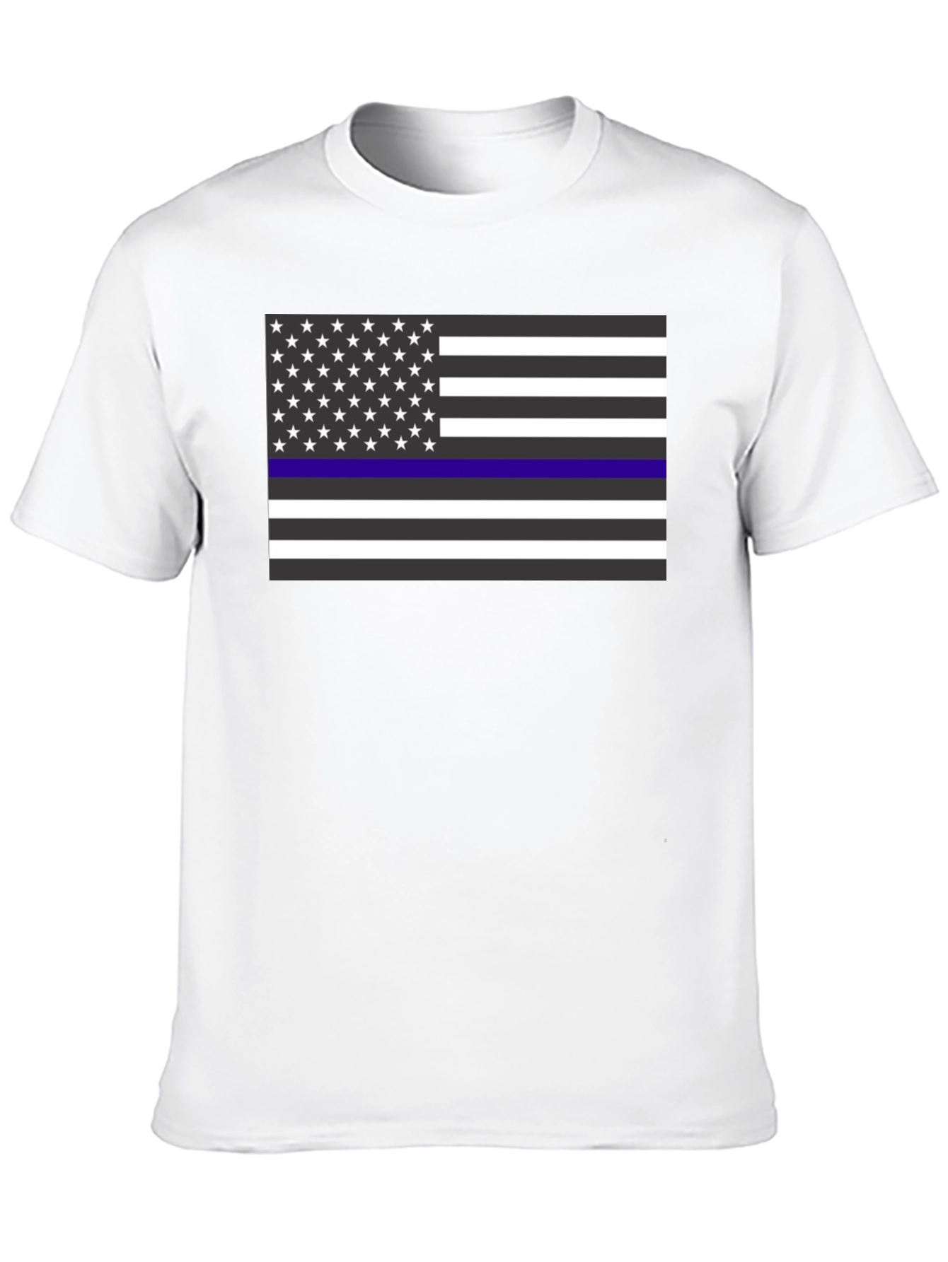 Thin Blue Line American Flag T-Shirt