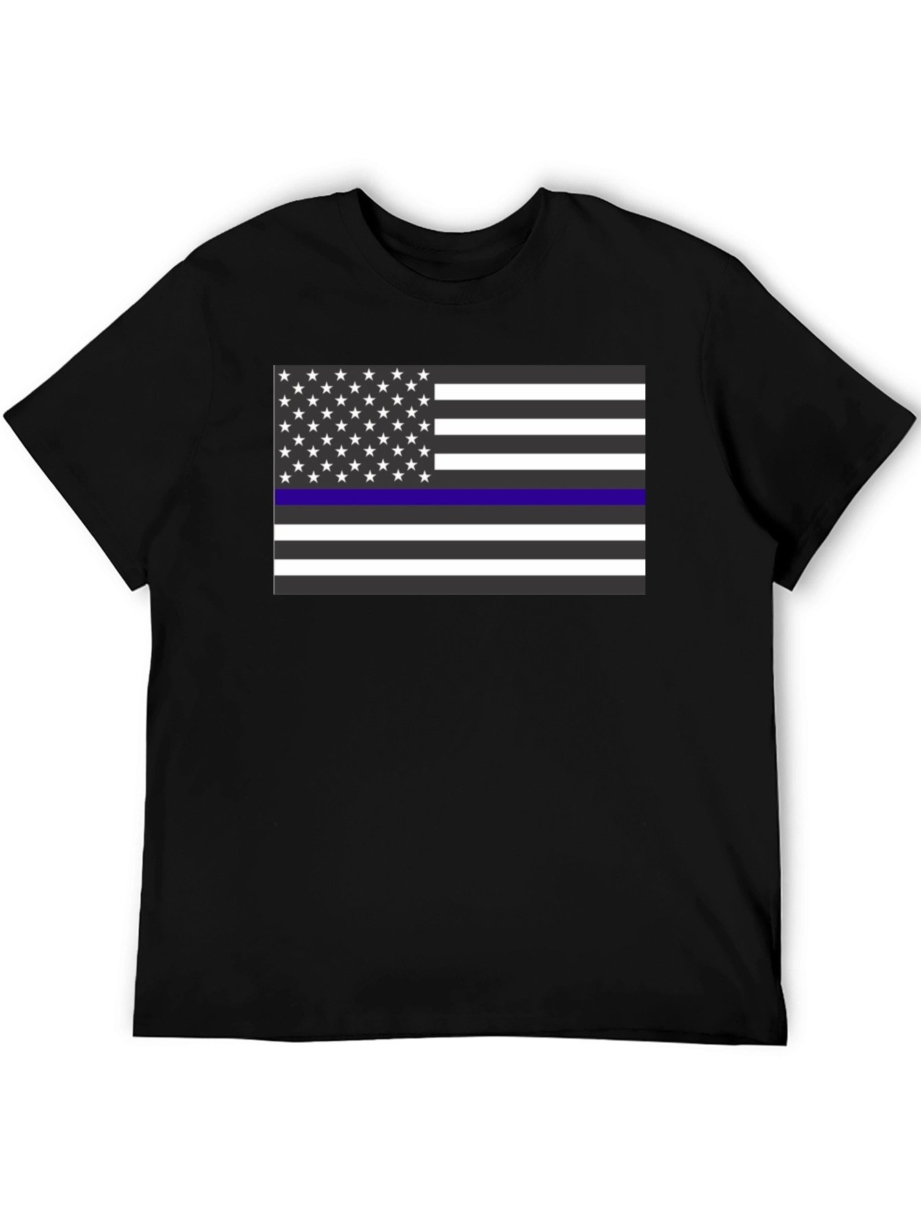 Thin Blue Line American Flag T-Shirt