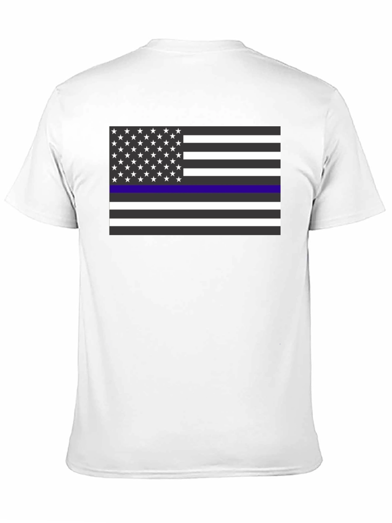 Thin Blue Line American Flag T-Shirt