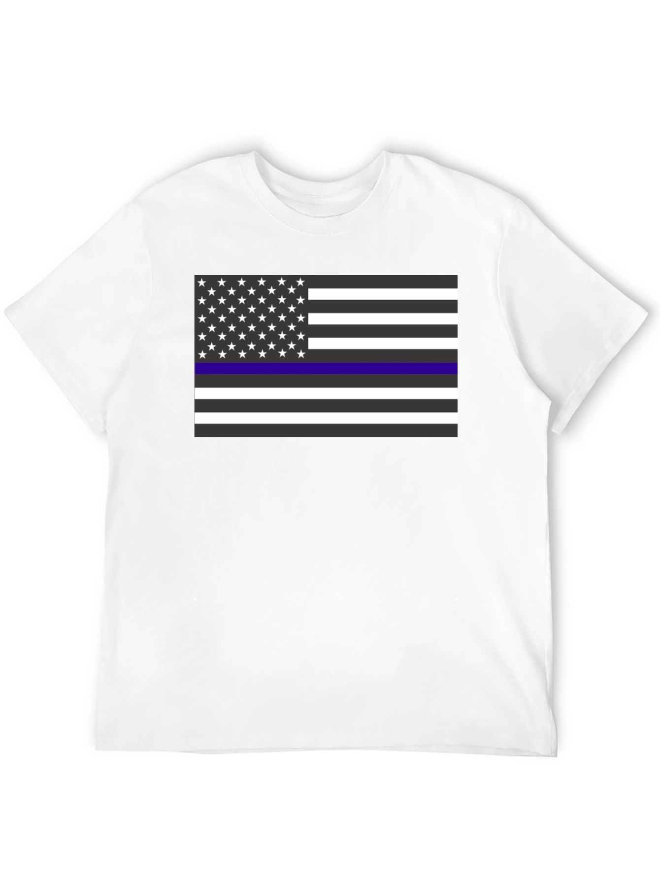 Thin Blue Line American Flag T-Shirt