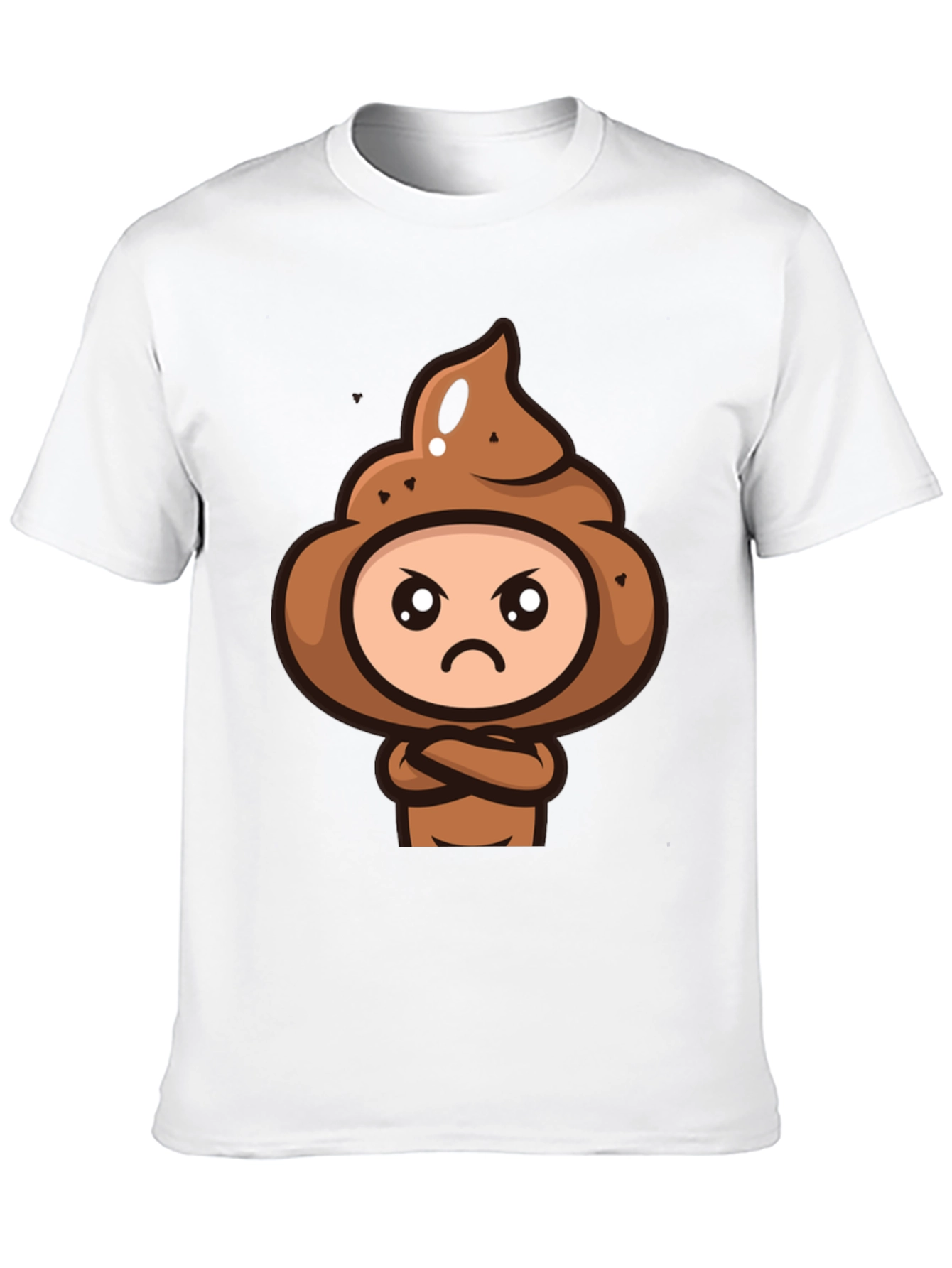 Funny Poop Emoji Graphic Black T-Shirt